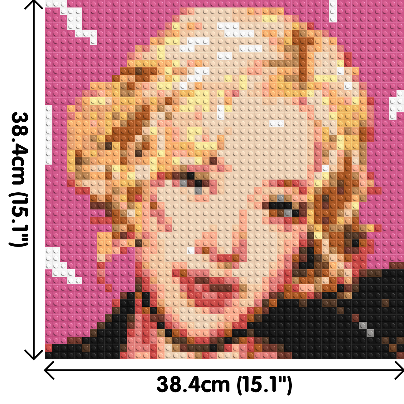 Rosé - Brick Art Mosaic Kit 2x2 dimensions