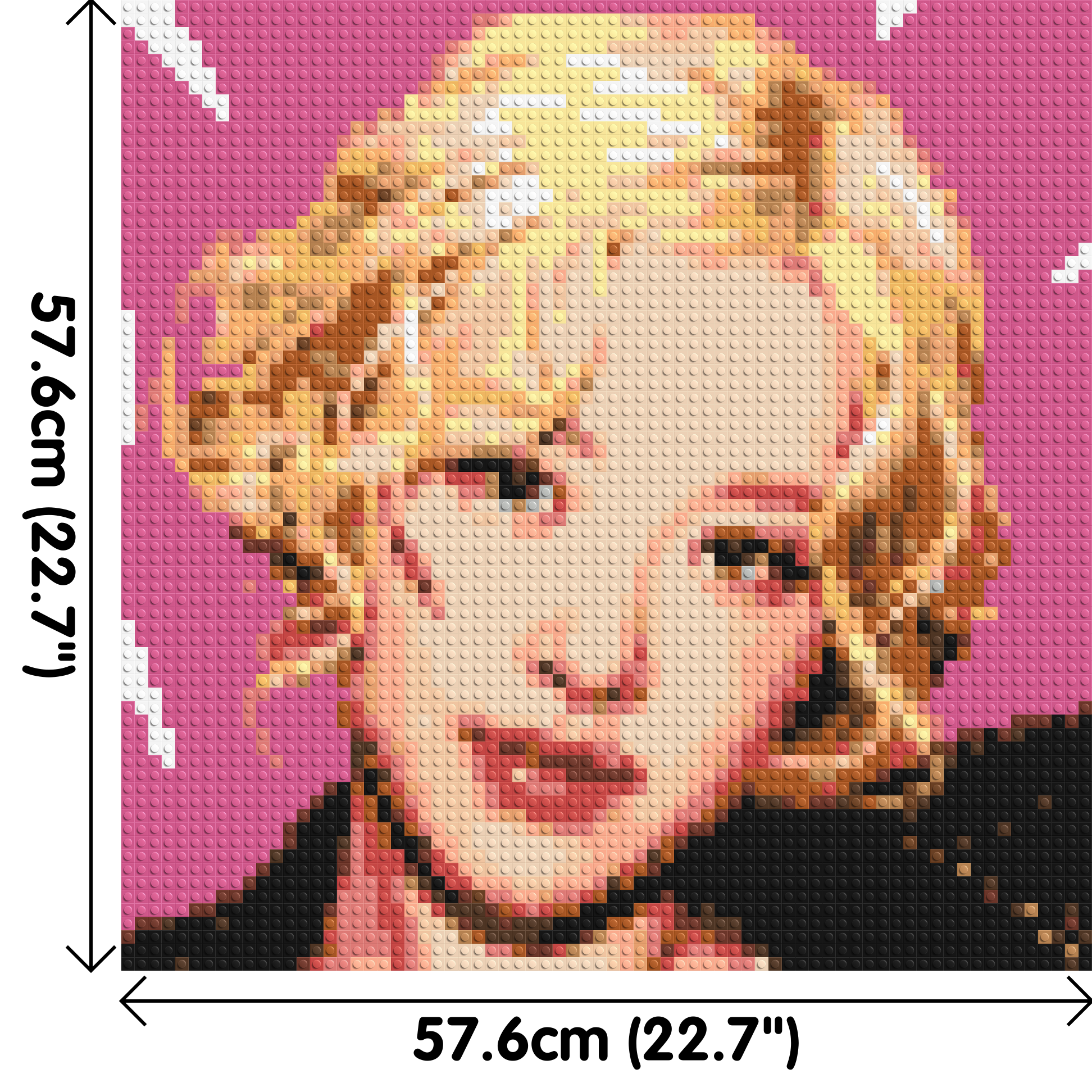 Rosé - Brick Art Mosaic Kit 3x3 dimensions