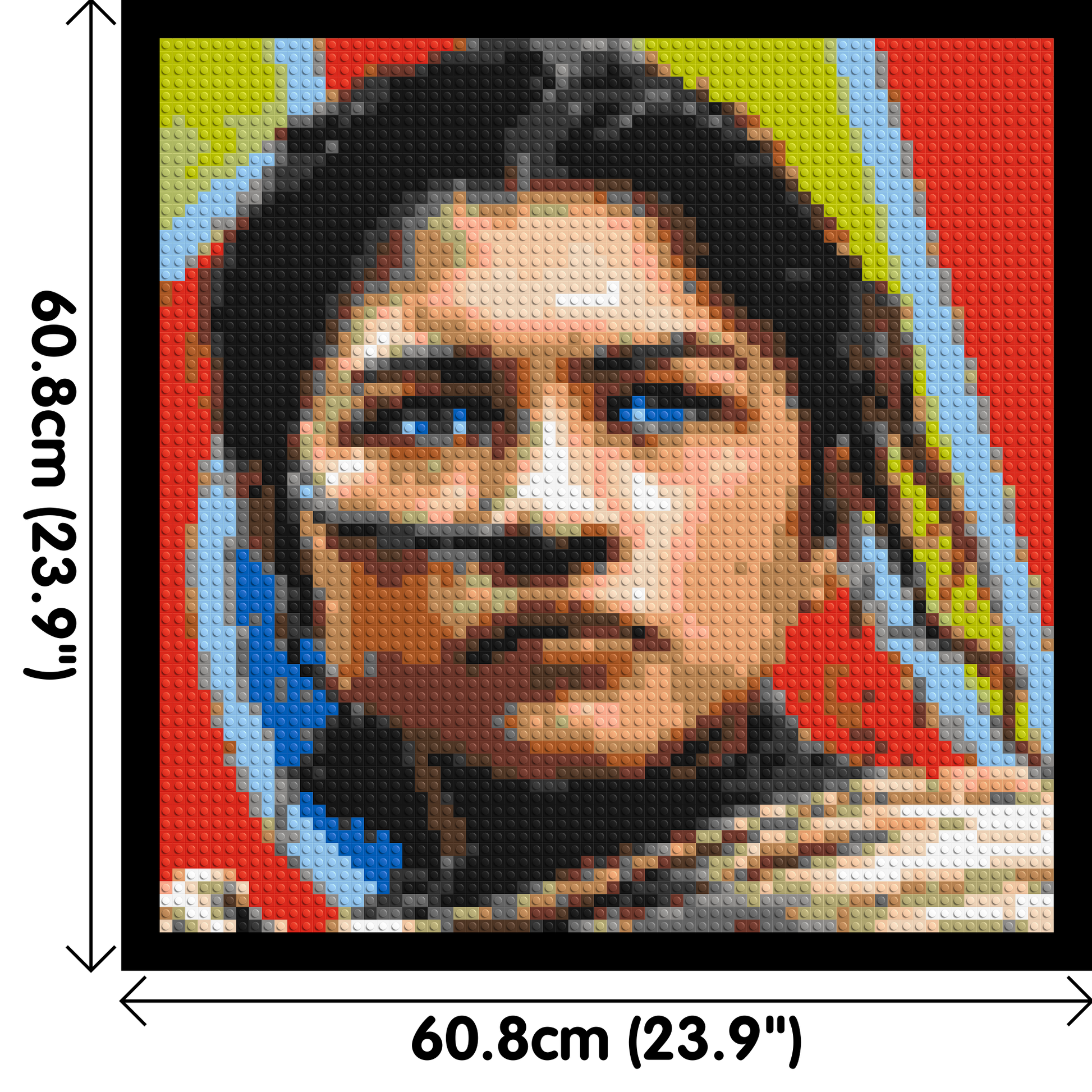 Zendaya as Chani (Dune) - Brick Art Mosaic Kit 3x3 dimensions with frame