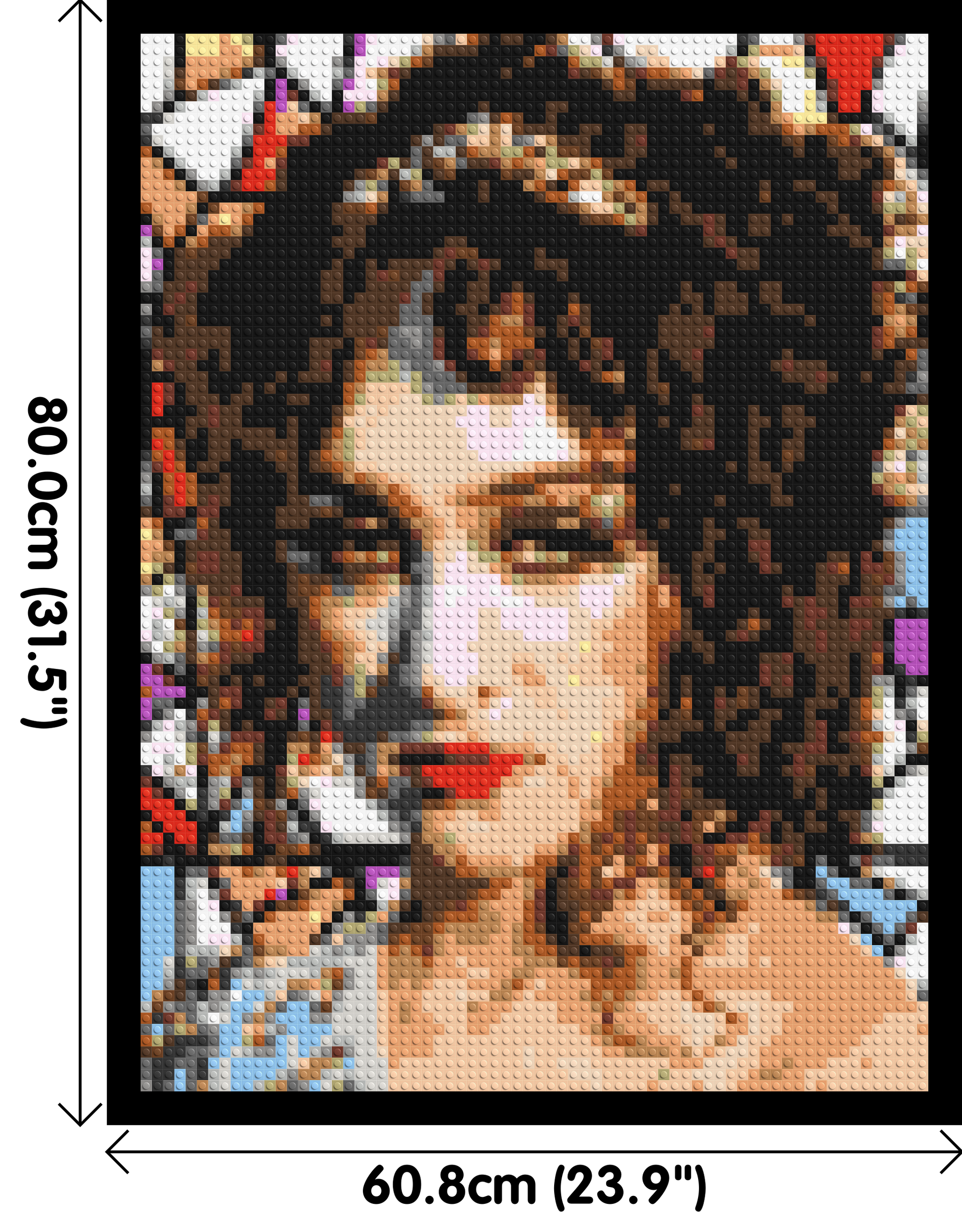 Chapell Roan - Brick Art Mosaic Kit 3x4 dimensions with frame