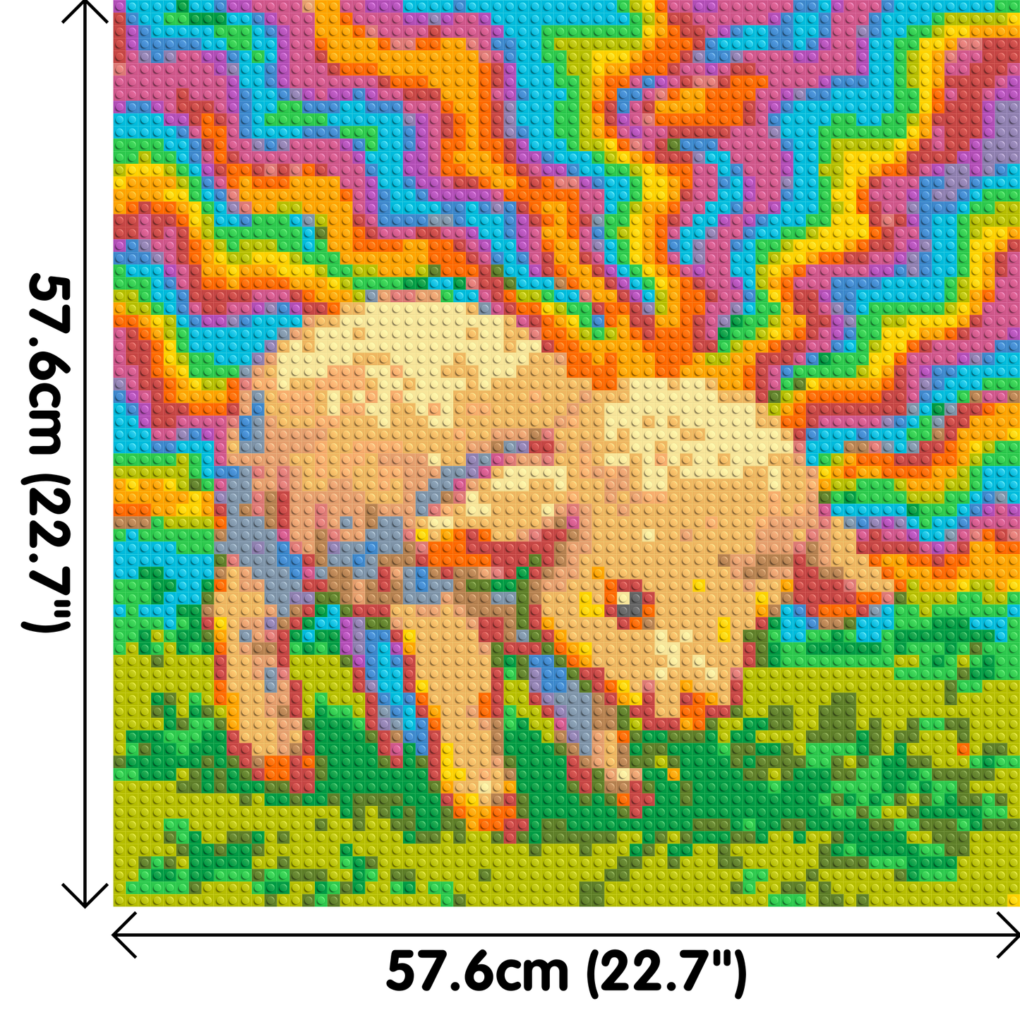 Colourful Lamb - Brick Art Mosaic Kit 3x3 large
