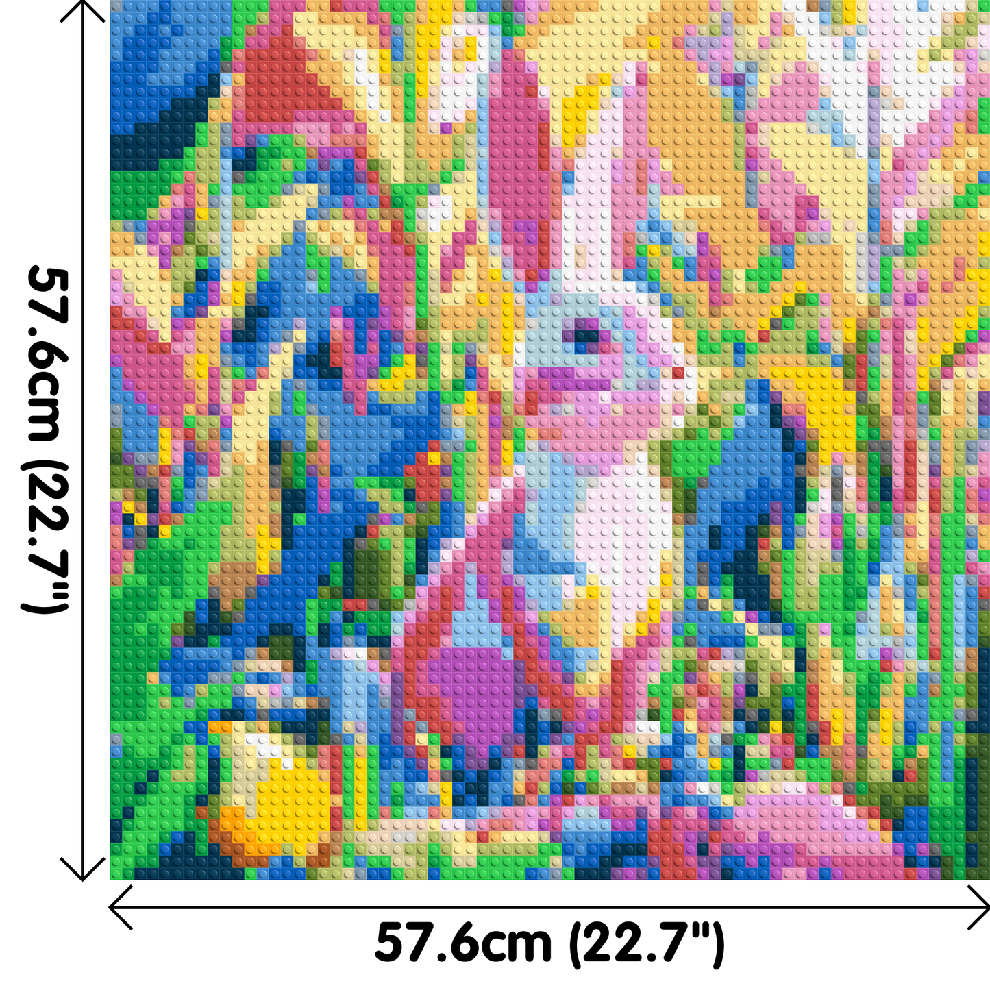 Colourful Bunny - Brick Art Mosaic Kit 3x3 large