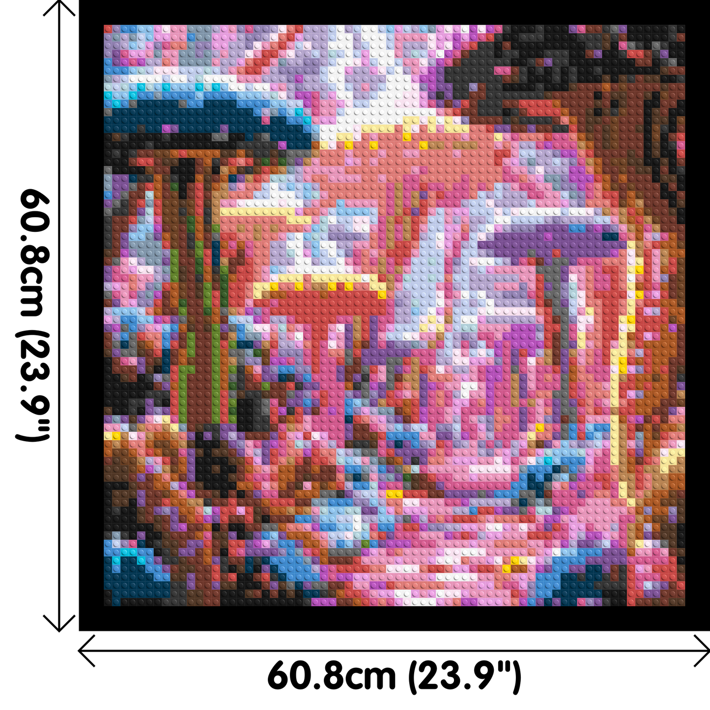 Mushroom Field - Brick Art Mosaic Kit 3x3 large