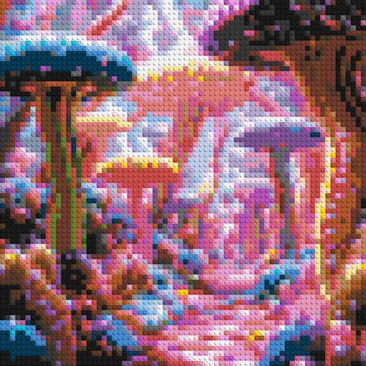 Mushroom Field - Brick Art Mosaic Kit 3x3 large