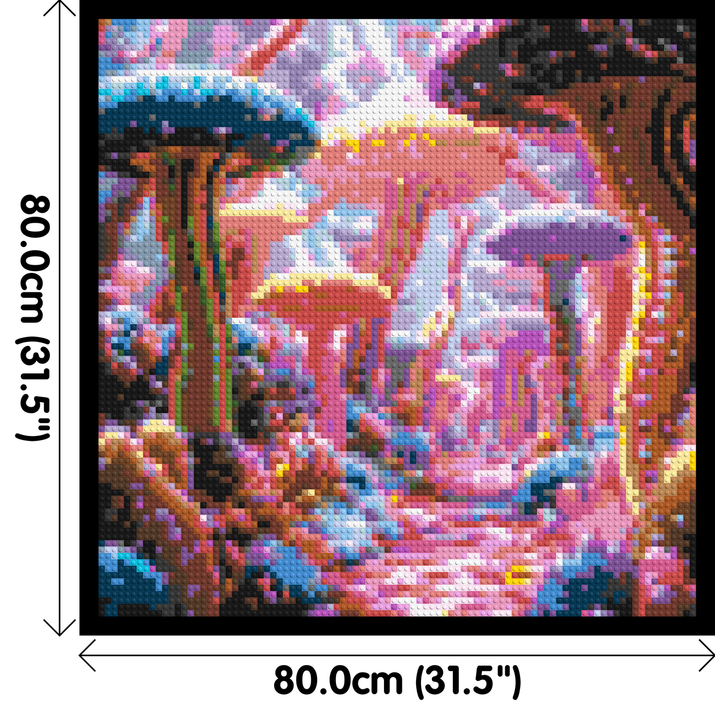 Mushroom Field - Brick Art Mosaic Kit 4x4 large