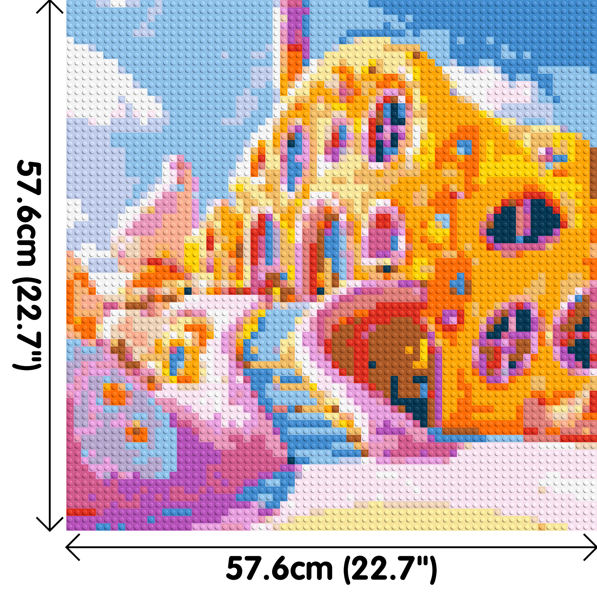 House in Candyland - Brick Art Mosaic Kit 3x3 dimensions
