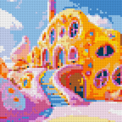 House in Candyland - Brick Art Mosaic Kit 3x3 large