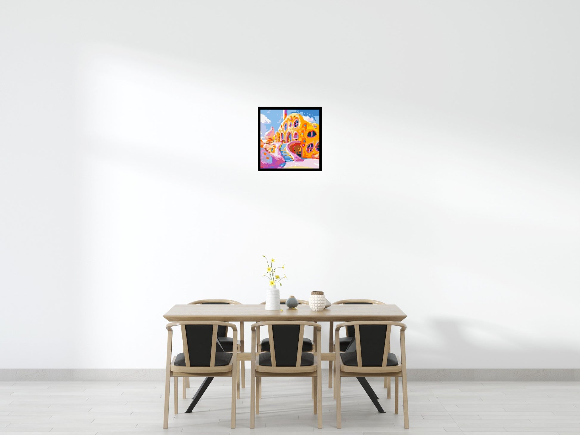 House in Candyland - Brick Art Mosaic Kit 3x3 scene with frame