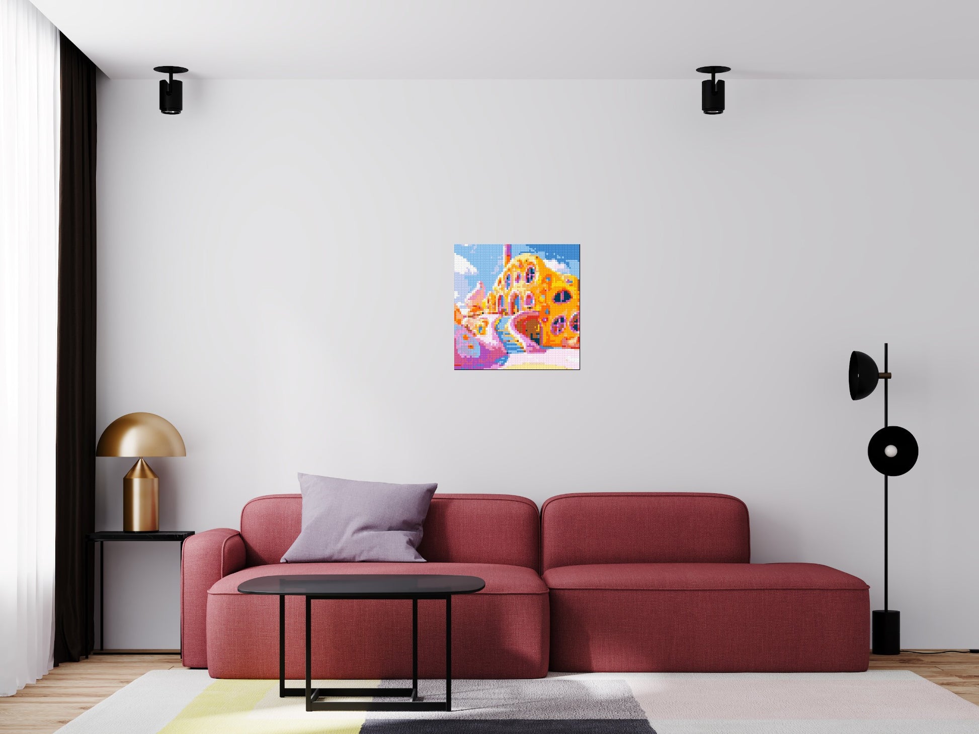 House in Candyland - Brick Art Mosaic Kit 3x3 scene