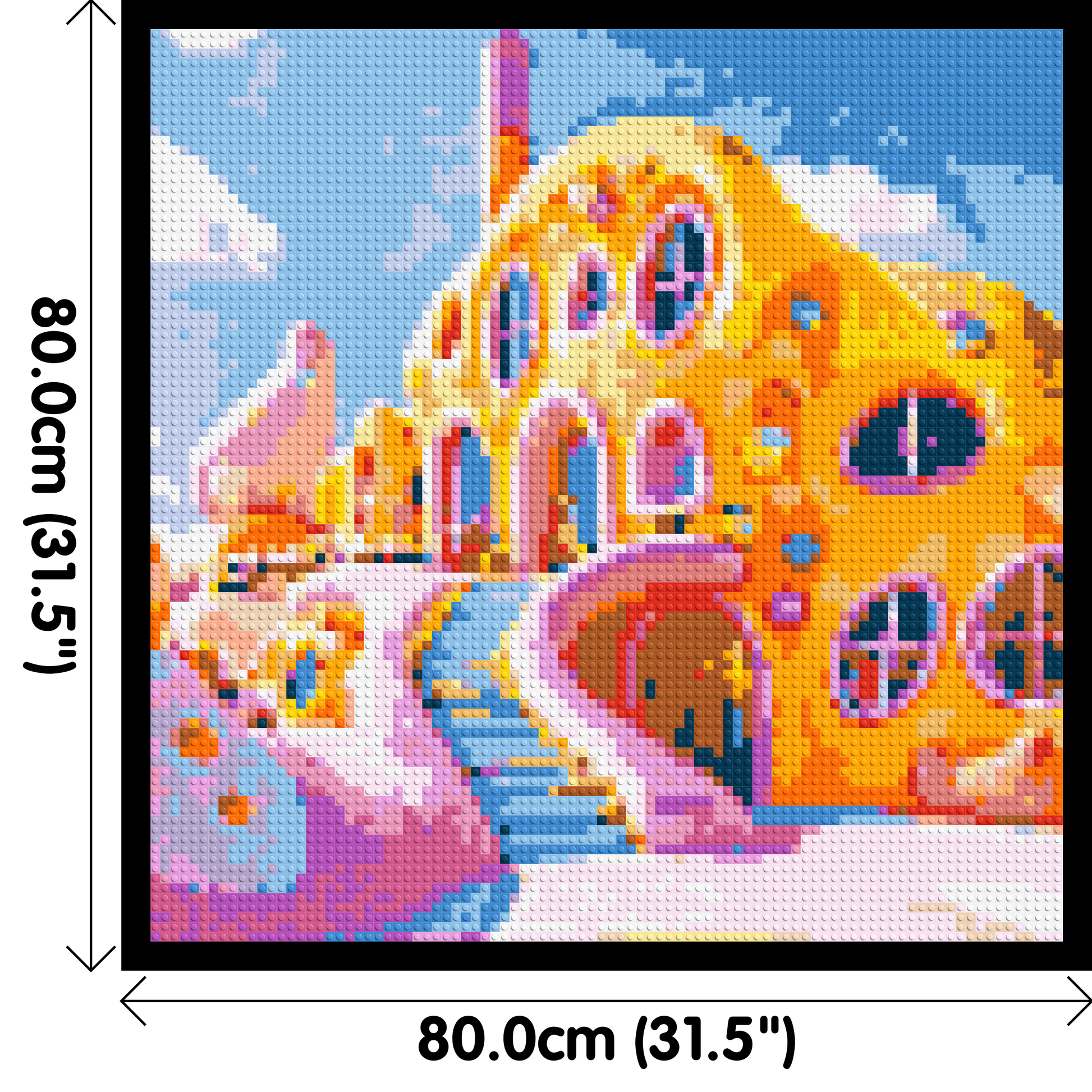 House in Candyland - Brick Art Mosaic Kit 4x4 dimensions with frame