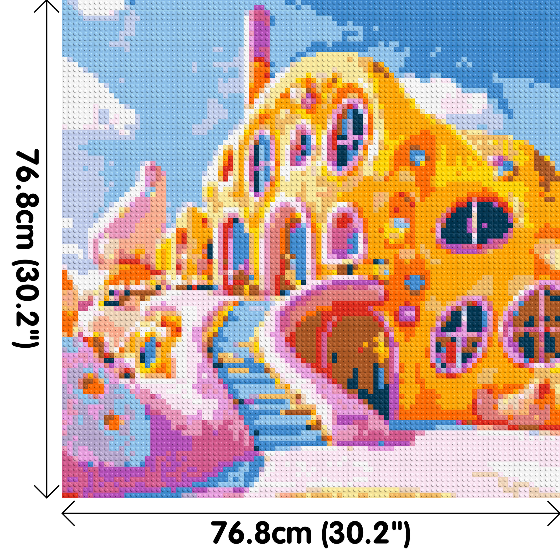 House in Candyland - Brick Art Mosaic Kit 4x4 dimensions