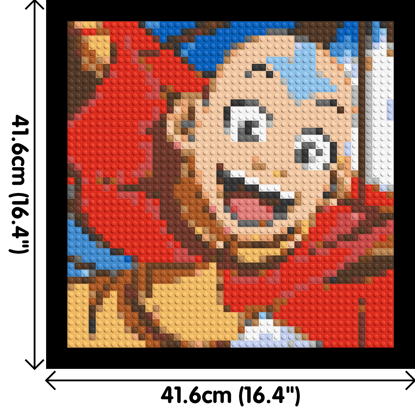 Avatar Aang - Brick Art Mosaic Kit 2x2 dimensions with frame