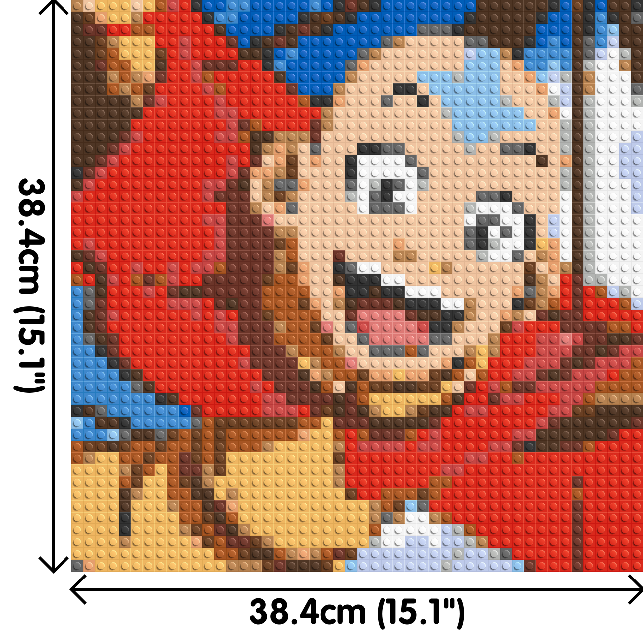 Avatar Aang - Brick Art Mosaic Kit 2x2 dimensions