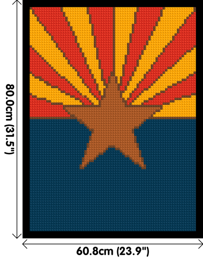 Arzona State Flag - Brick Art Mosaic Kit 3x4 large