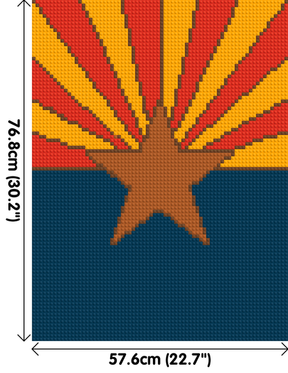 Arzona State Flag - Brick Art Mosaic Kit 3x4 large