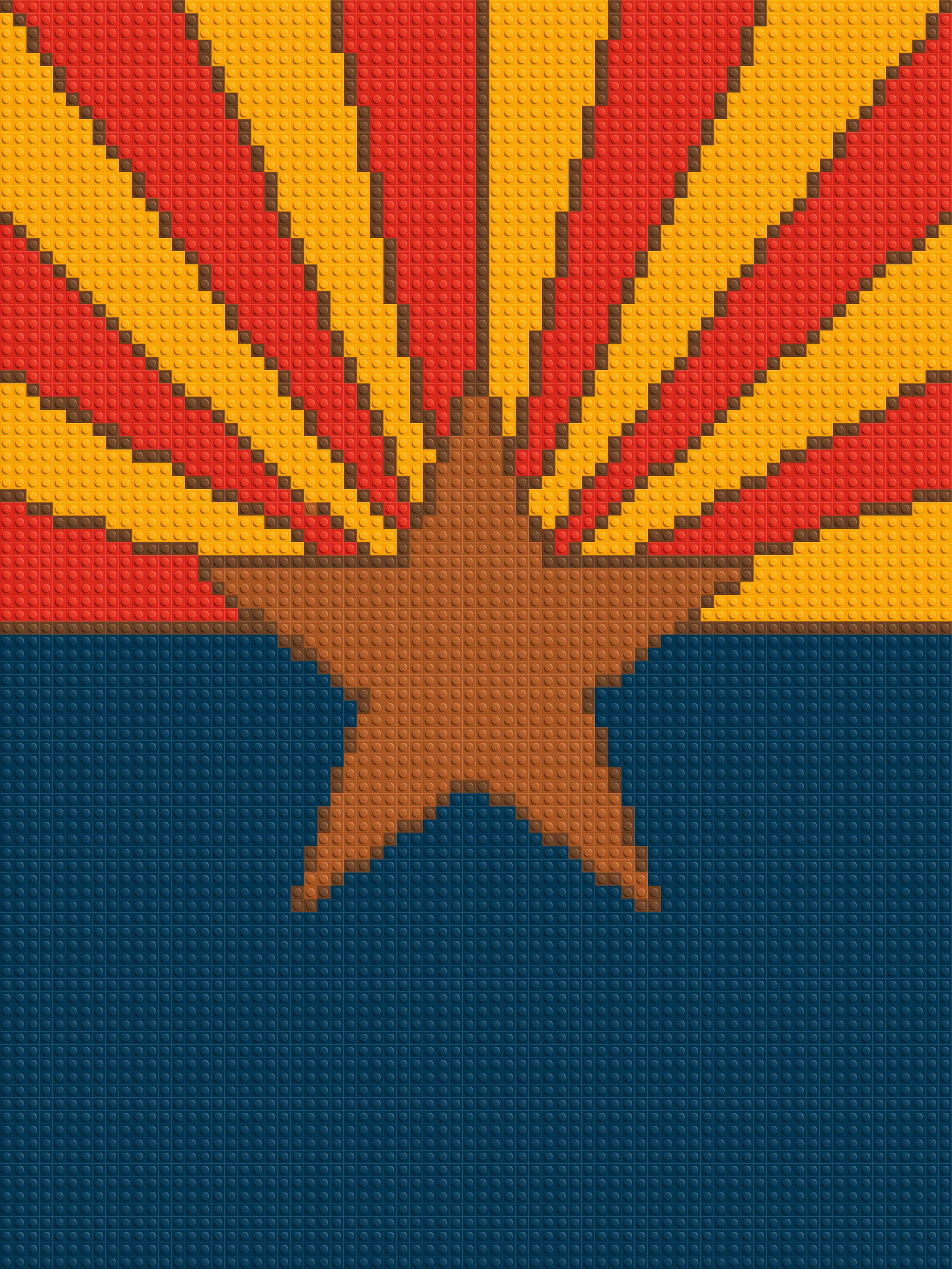 Arzona State Flag - Brick Art Mosaic Kit 3x4 large