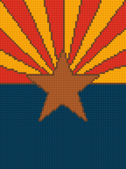 Arzona State Flag - Brick Art Mosaic Kit 3x4 large