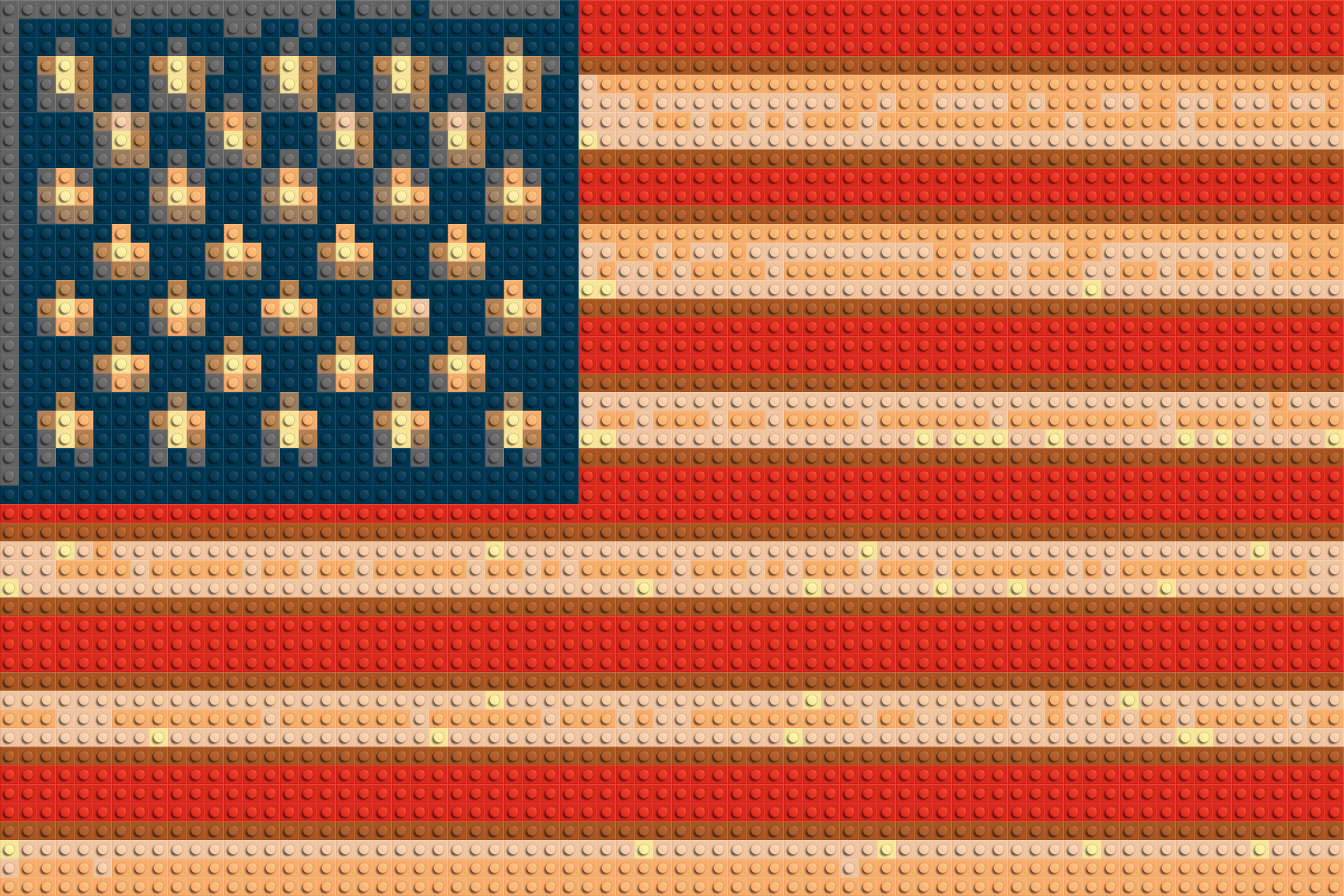 United States Flag - Brick Art Mosaic Kit 3x2 large