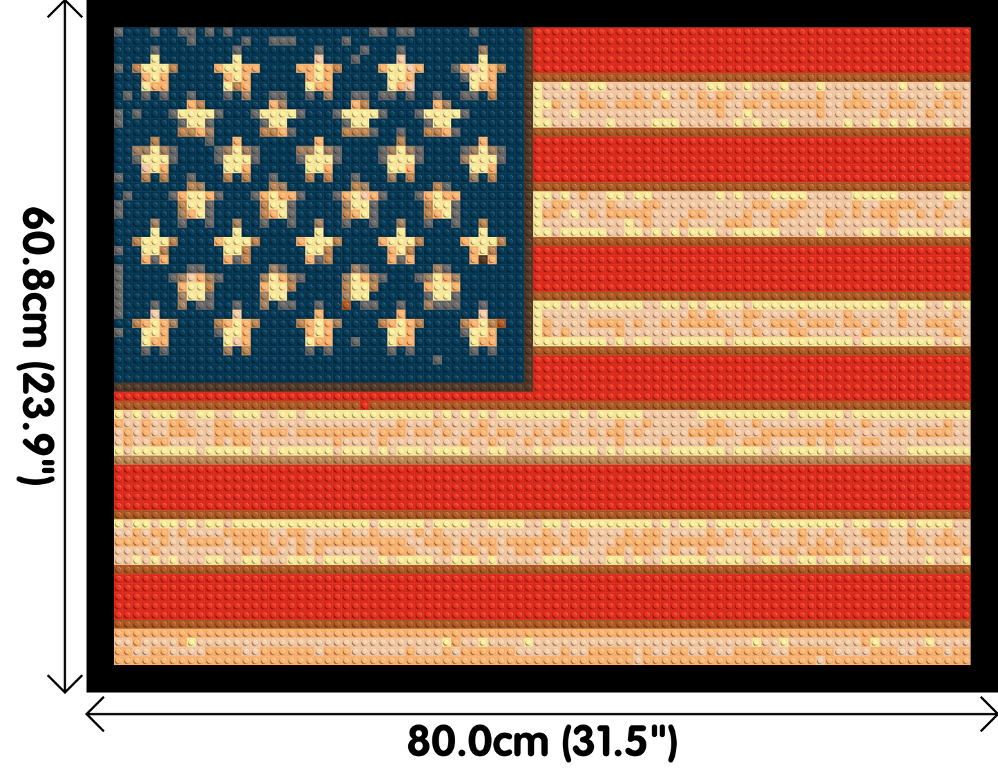 United States Flag - Brick Art Mosaic Kit 4x3 large