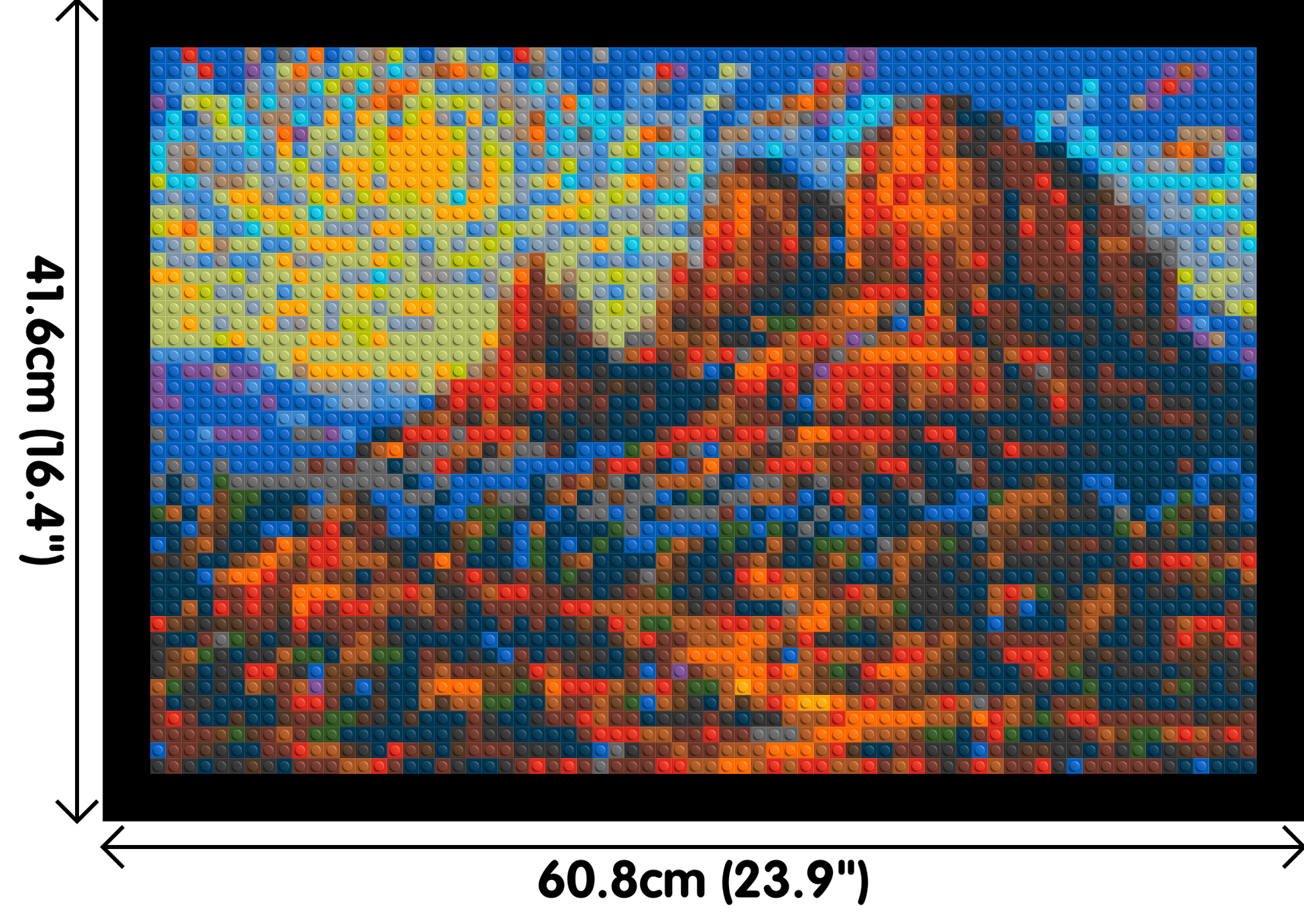 Sedona Red Rocks - Brick Art Mosaic Kit  3x2 dimensions with frame
