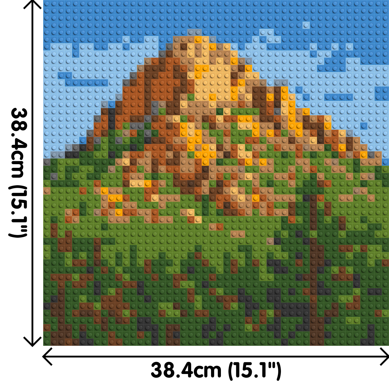 Mountain Landscape - Brick Art Mosaic Kit  2x2 dimensions