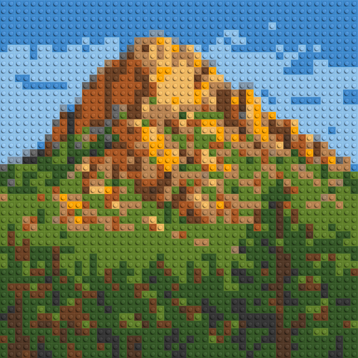 Mountain Landscape - Brick Art Mosaic Kit  2x2 large