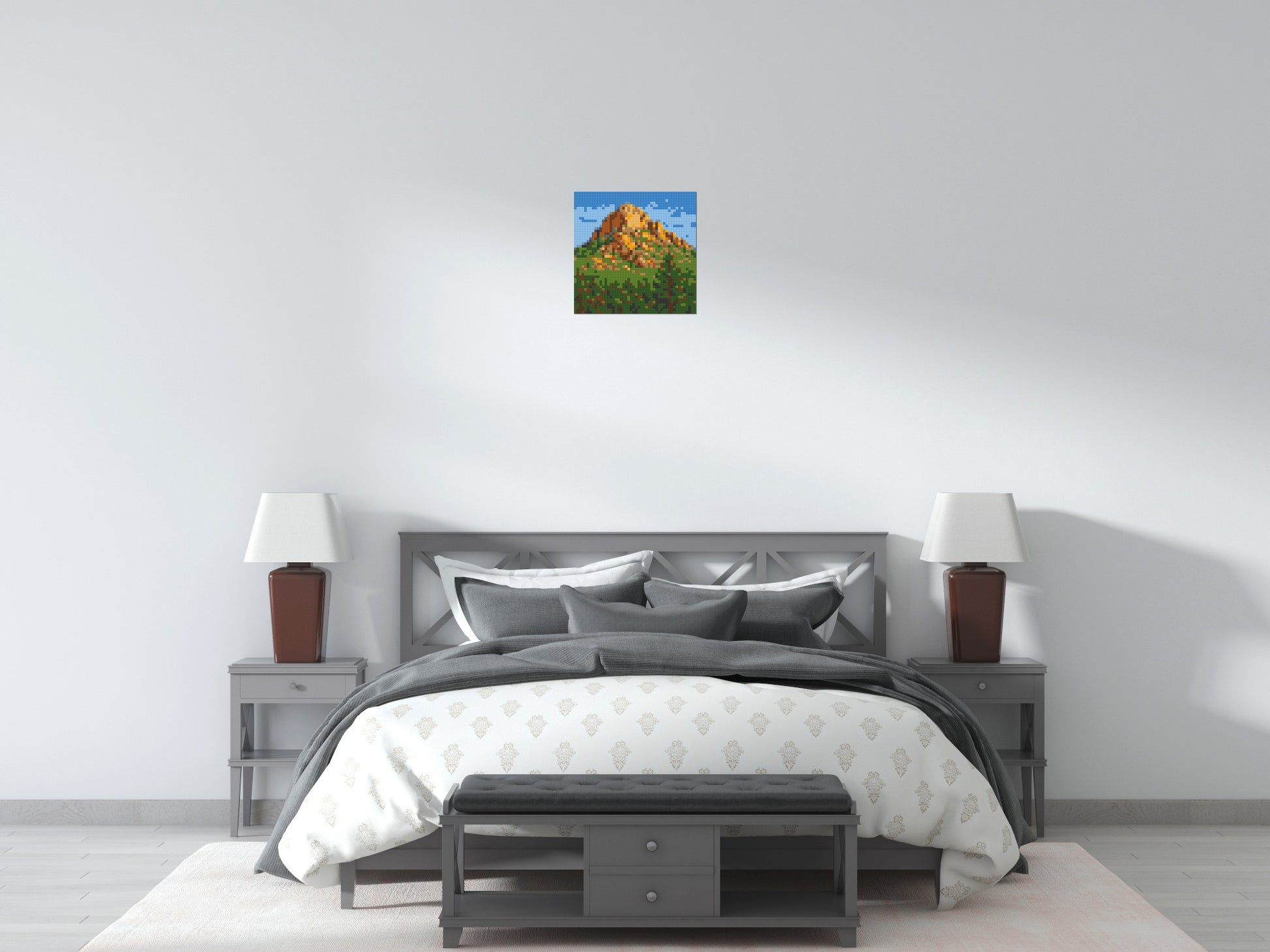 Mountain Landscape - Brick Art Mosaic Kit  2x2 scene