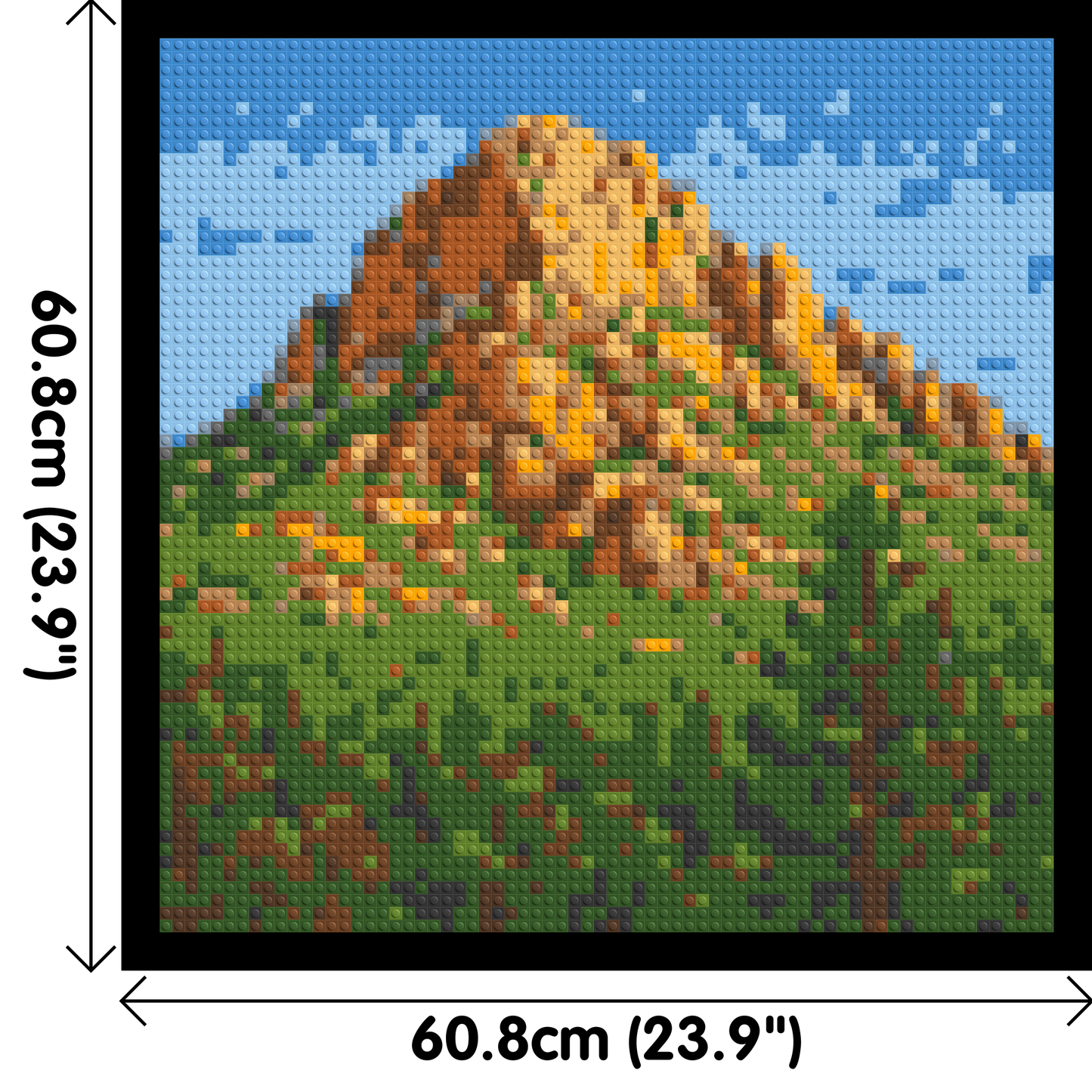 Mountain Landscape - Brick Art Mosaic Kit  3x3 large