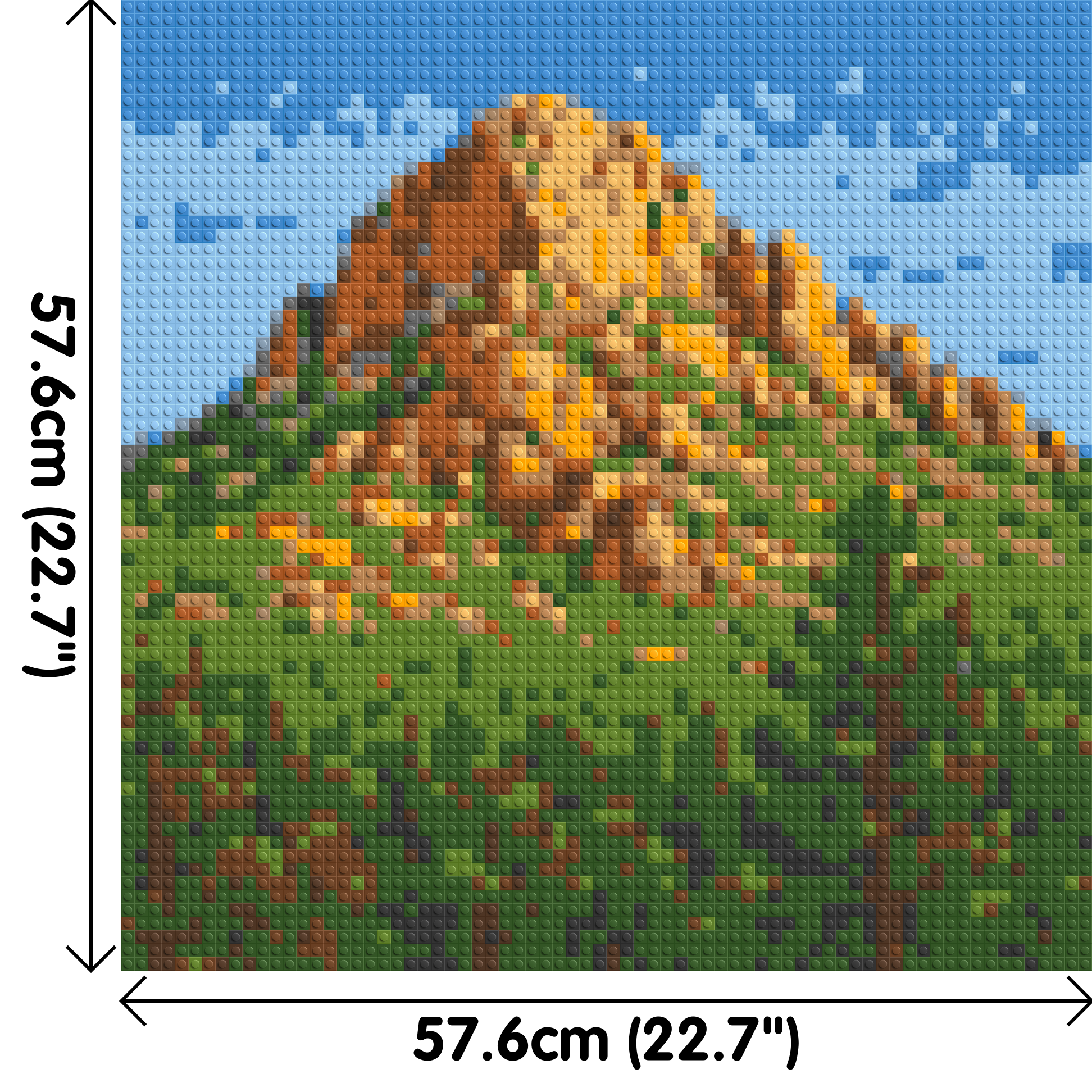 Mountain Landscape - Brick Art Mosaic Kit  3x3 dimensions