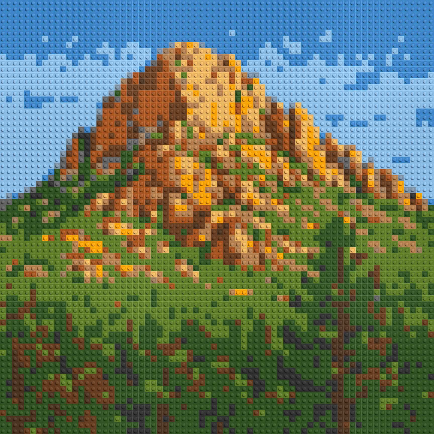 Mountain Landscape - Brick Art Mosaic Kit  3x3 large