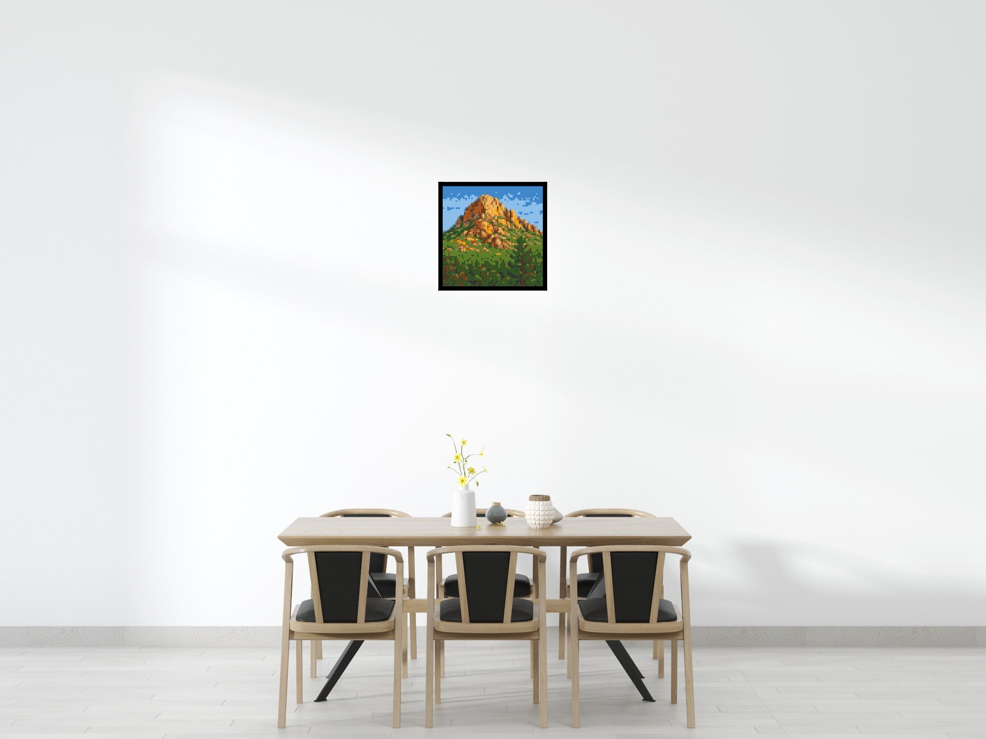 Mountain Landscape - Brick Art Mosaic Kit  3x3 scene with frame