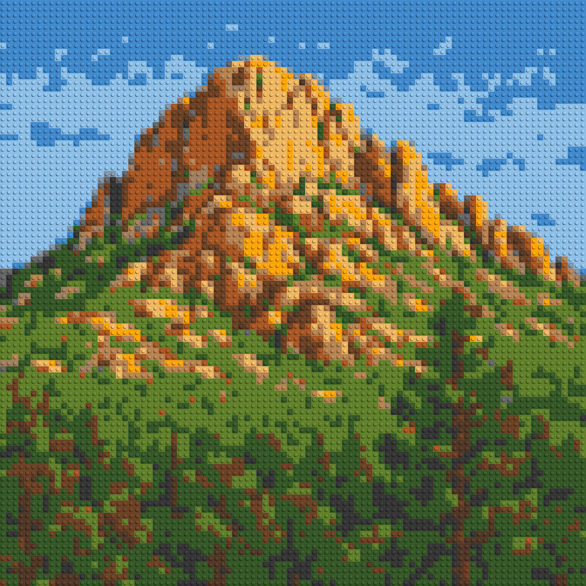 Mountain Landscape - Brick Art Mosaic Kit  4x4 large