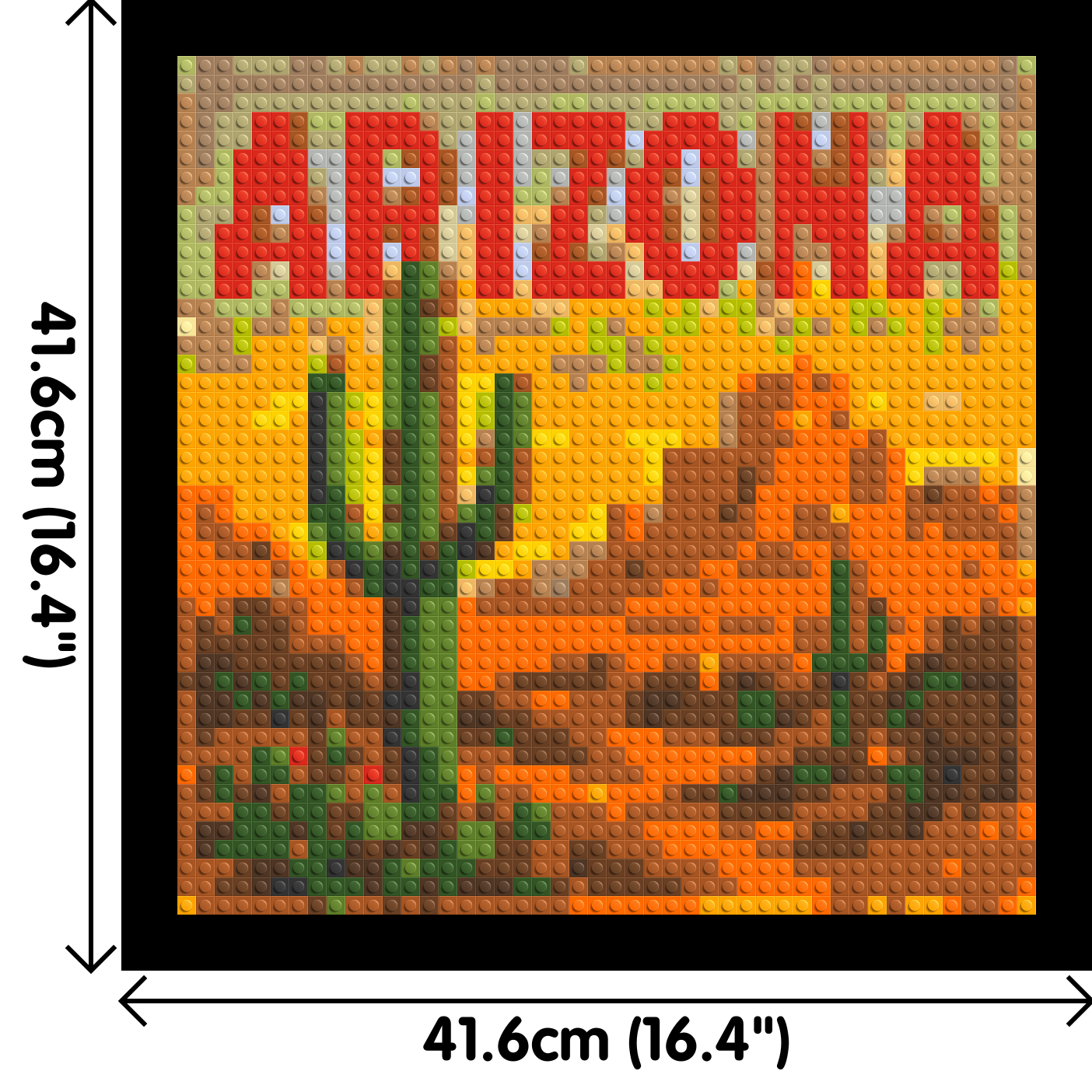 Arizona Landscape - Brick Art Kit Mosaic 2x2 dimensions with frame