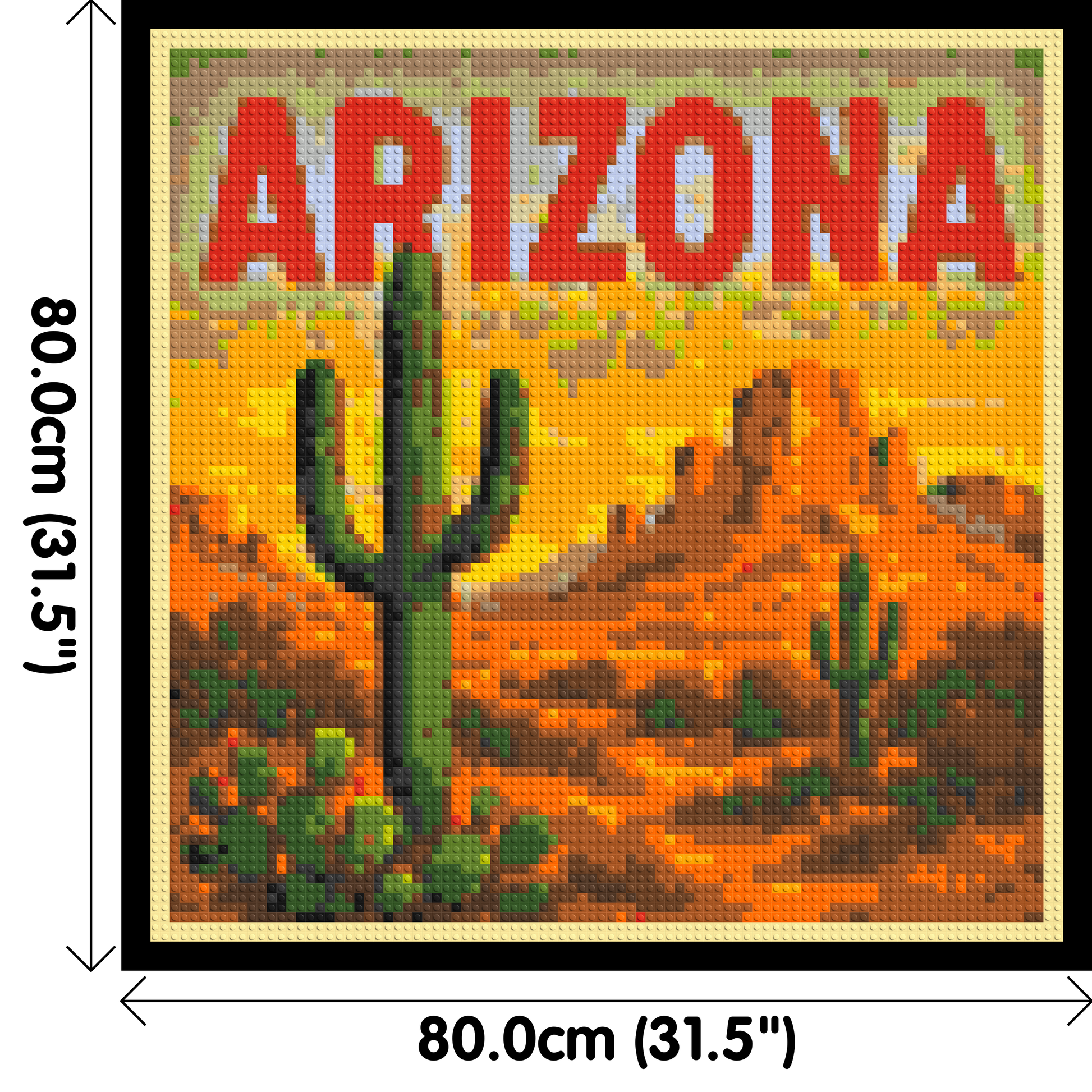 Arizona Landscape - Brick Art Kit Mosaic 4x4 dimensions with frame