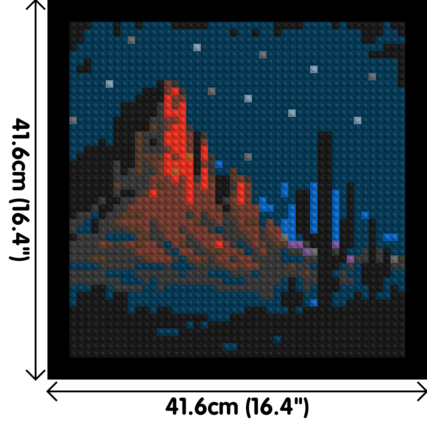 Desert Nightscape - Brick Art Mosaic Kit 2x2 dimensions with frame