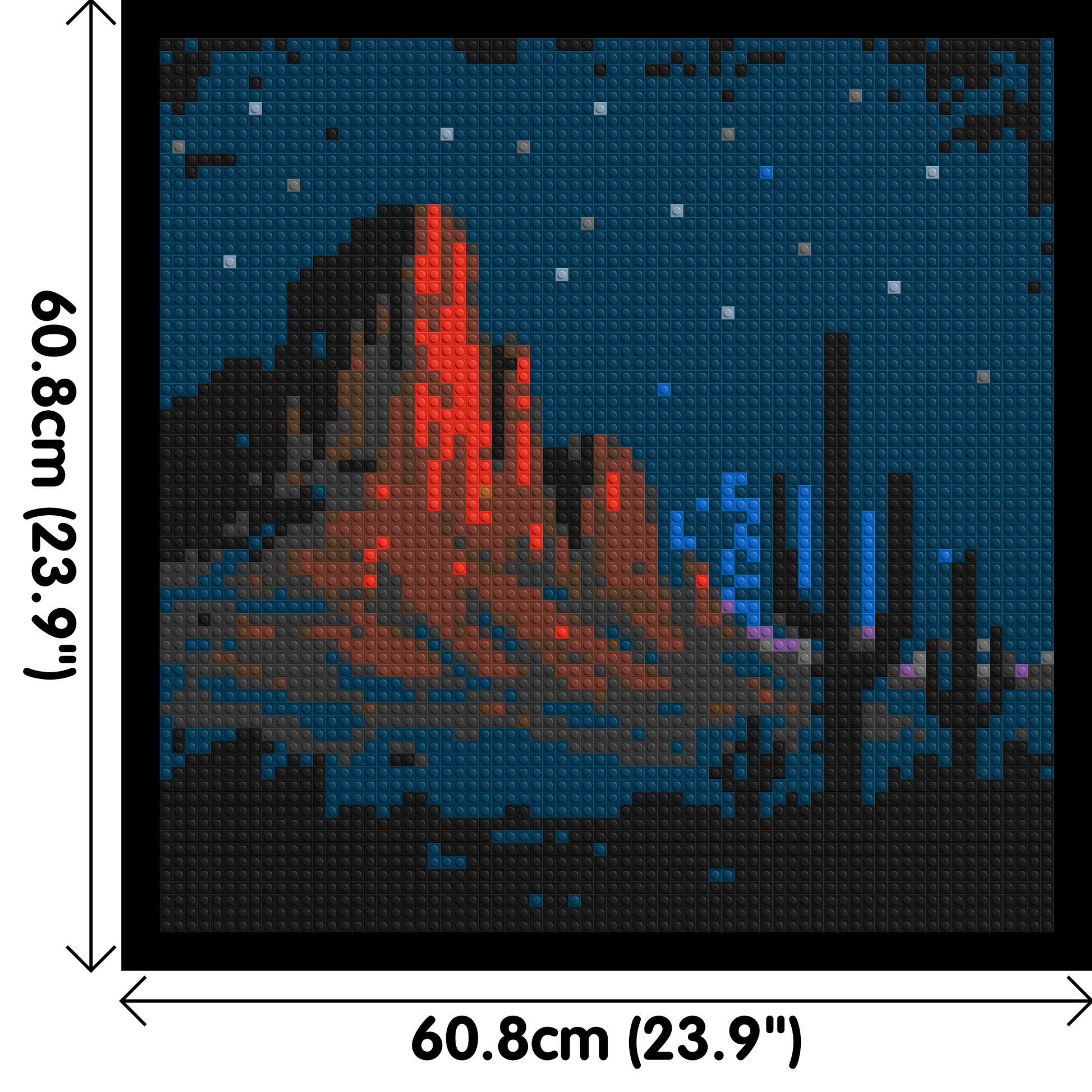 Desert Nightscape - Brick Art Mosaic Kit 3x3 dimensions with frame