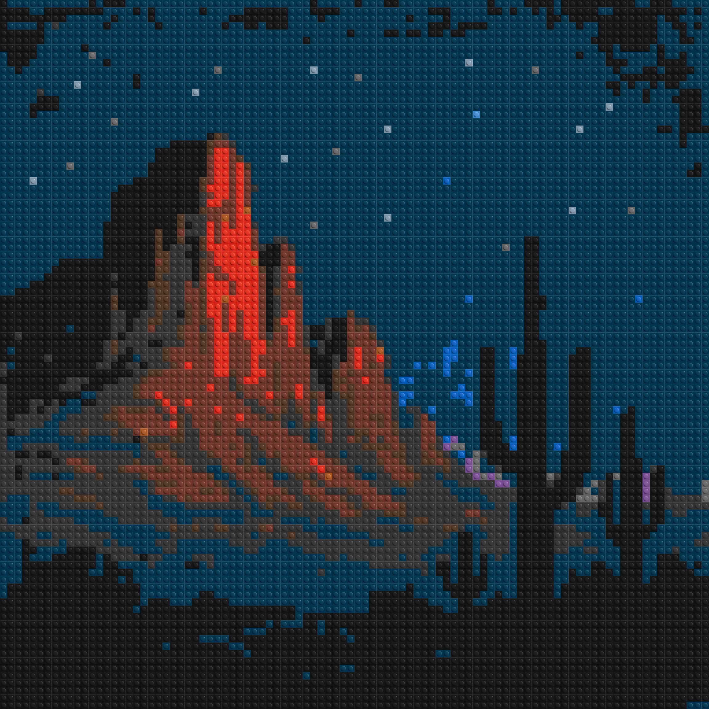 Desertscape Bricks Desert Nightscape - Brick Art Mosaic Kit – Brick Me