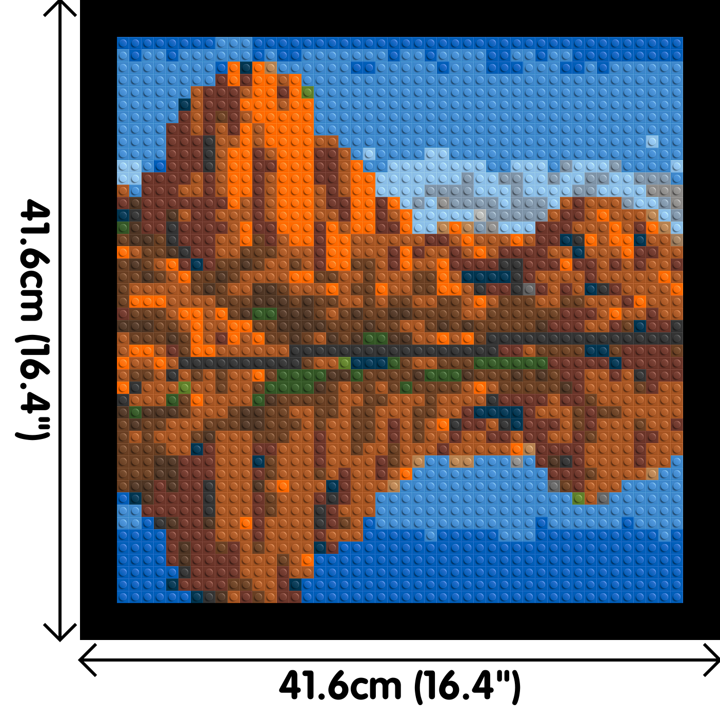 Arizona Landscape #2 - Brick Art Mosaic Kit 2x2 dimensions with frame