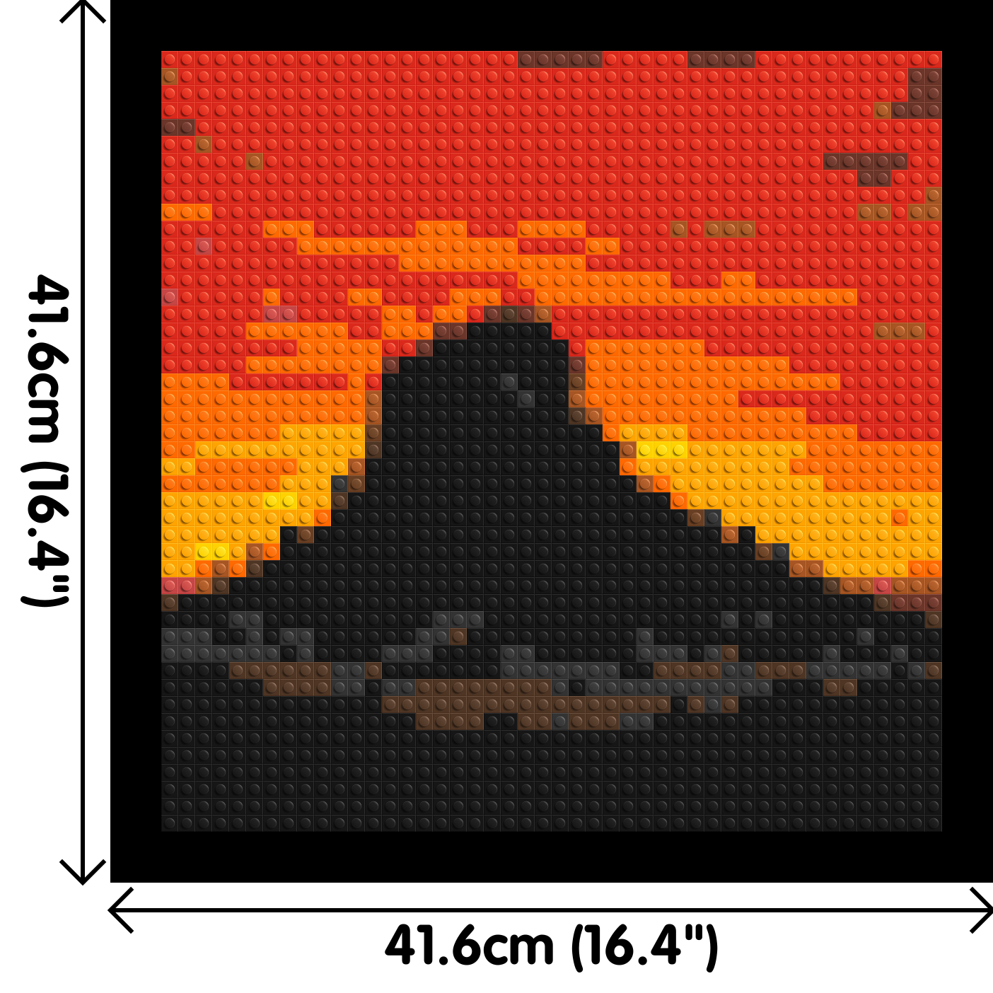 Arizona Landscape #3 - Brick Art Mosaic Kit 2x2 dimensions with frame