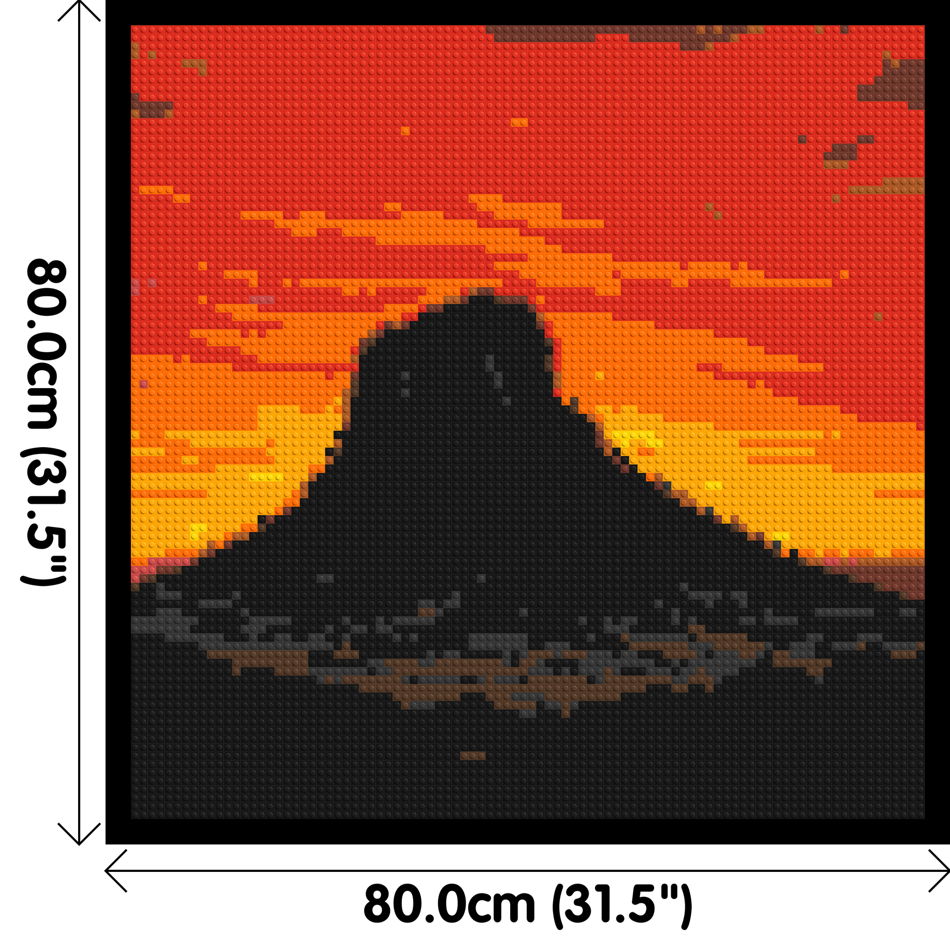 Arizona Landscape #3 - Brick Art Mosaic Kit 4x4 dimensions with frame