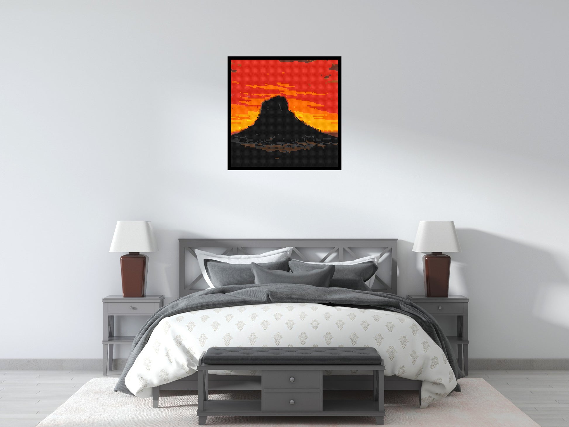 Arizona Landscape #3 - Brick Art Mosaic Kit 4x4 scene with frame