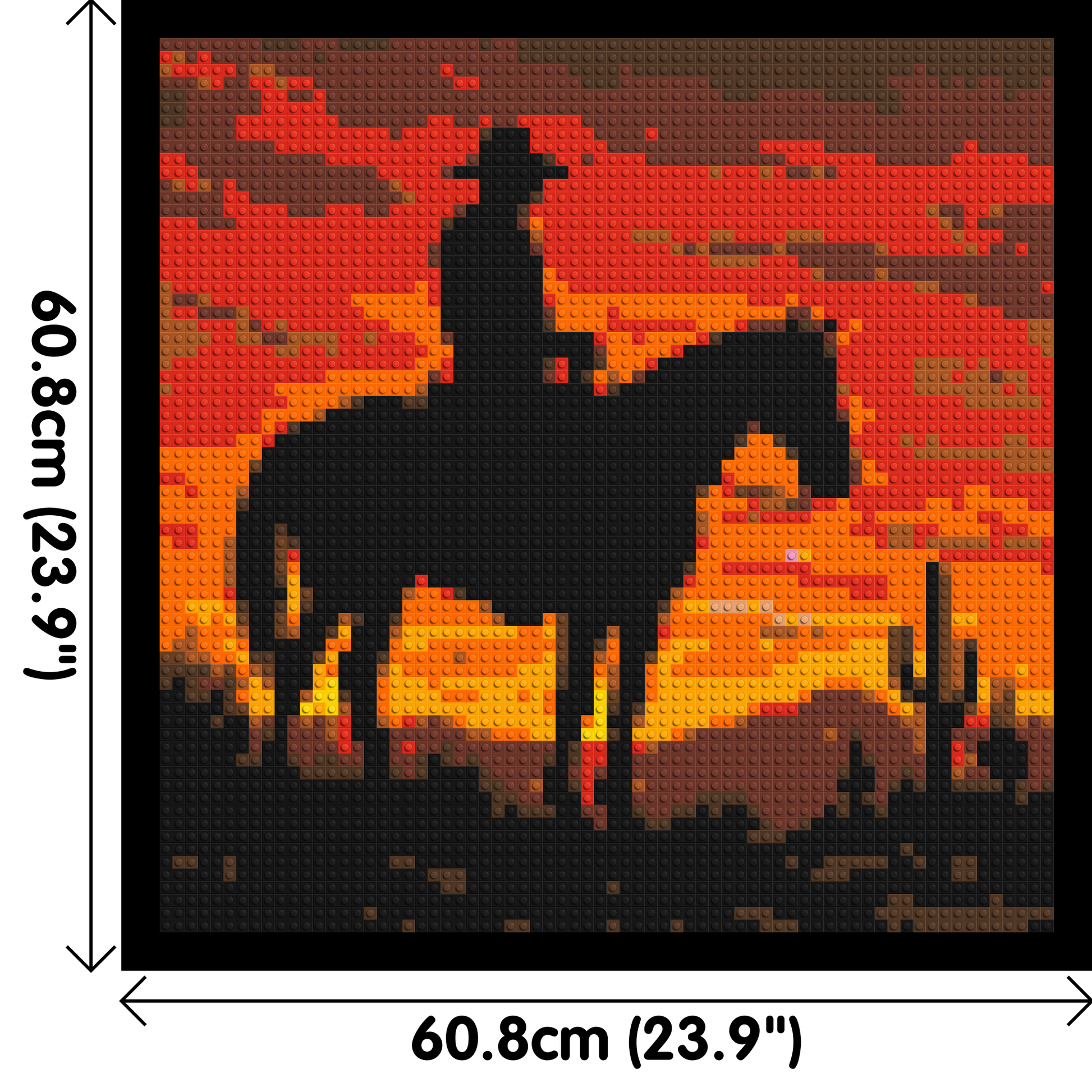 Cowboy - Brick Art Mosaic Kit 3x3 dimensions with frame
