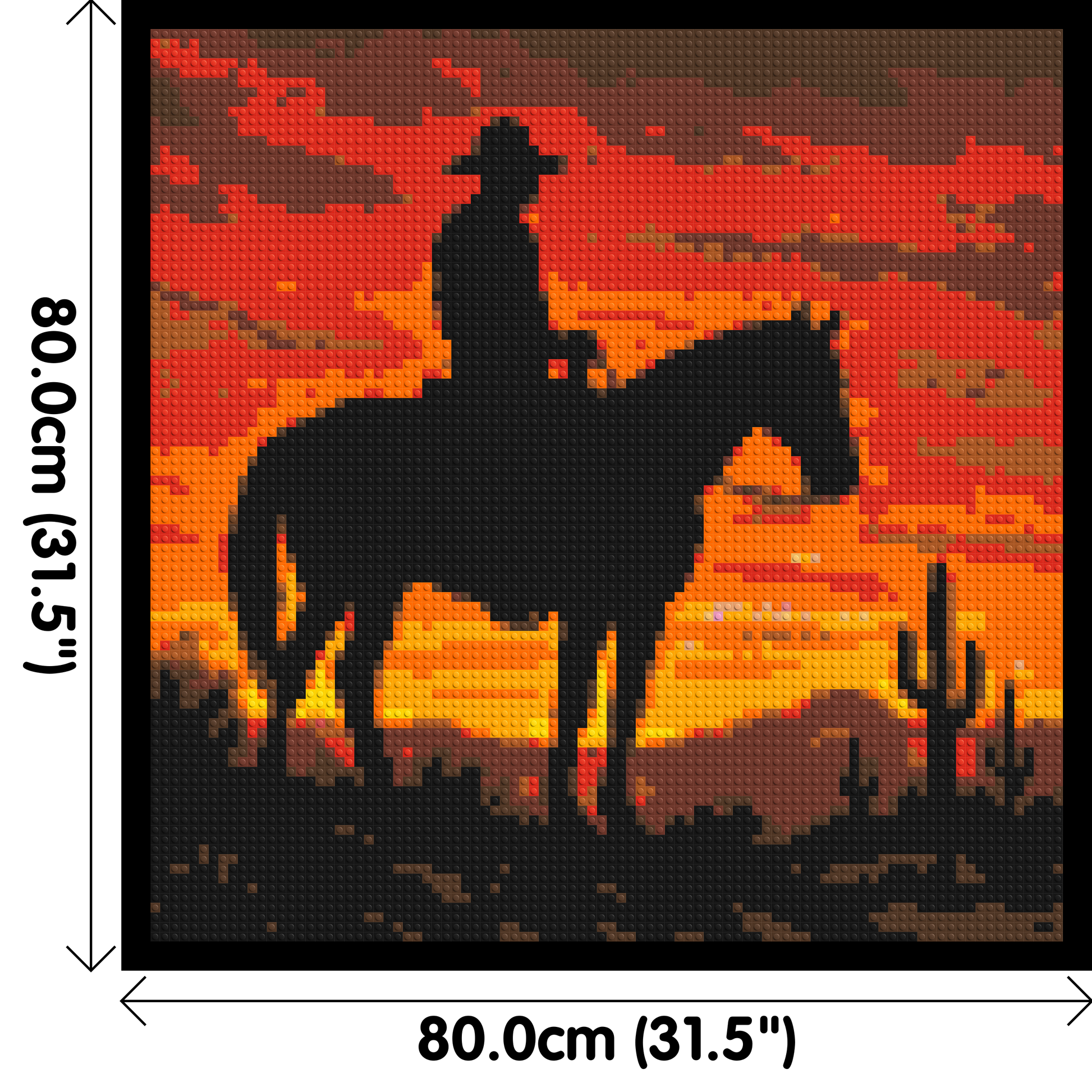 Cowboy - Brick Art Mosaic Kit 4x4 dimensions with frame