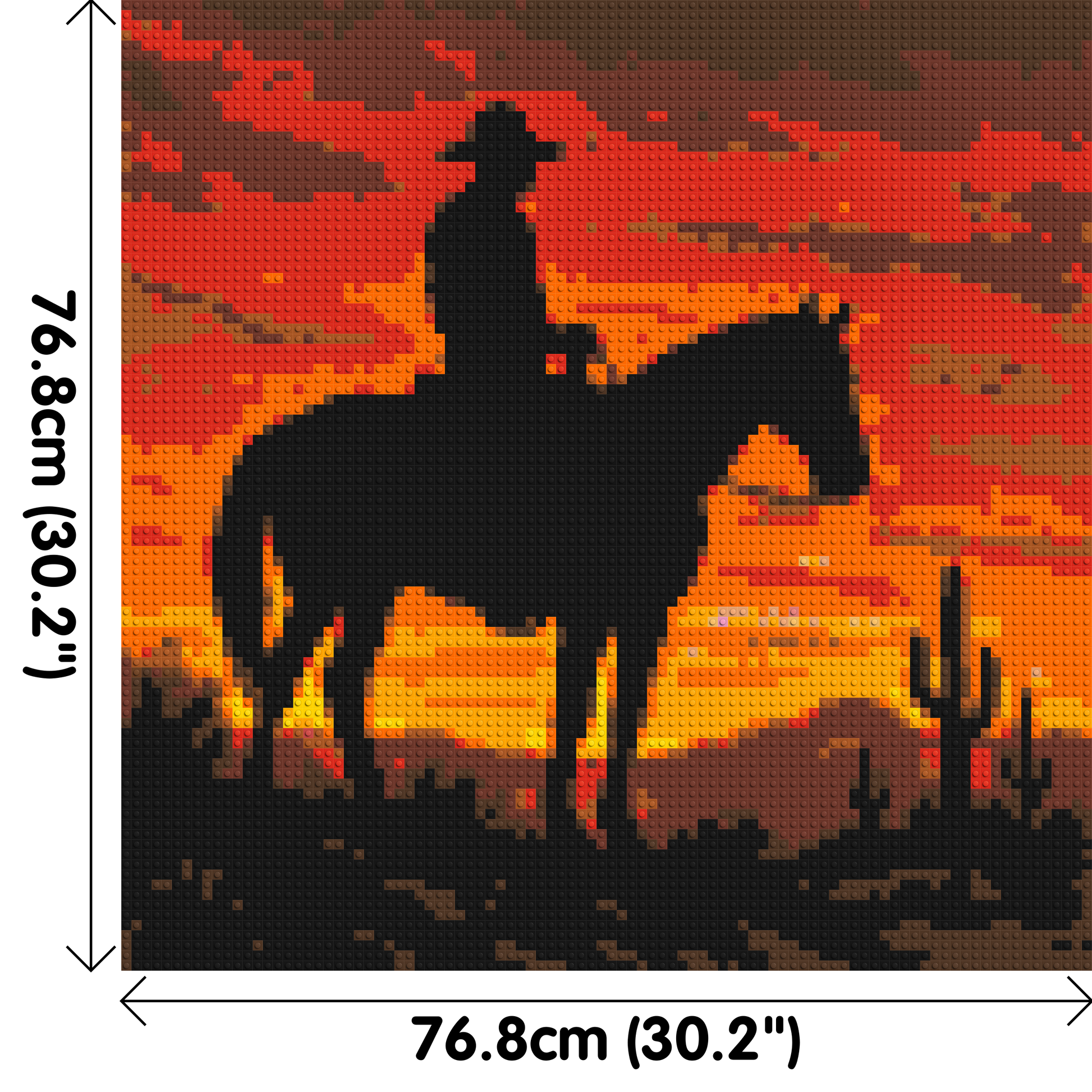 Cowboy - Brick Art Mosaic Kit 4x4 dimensions