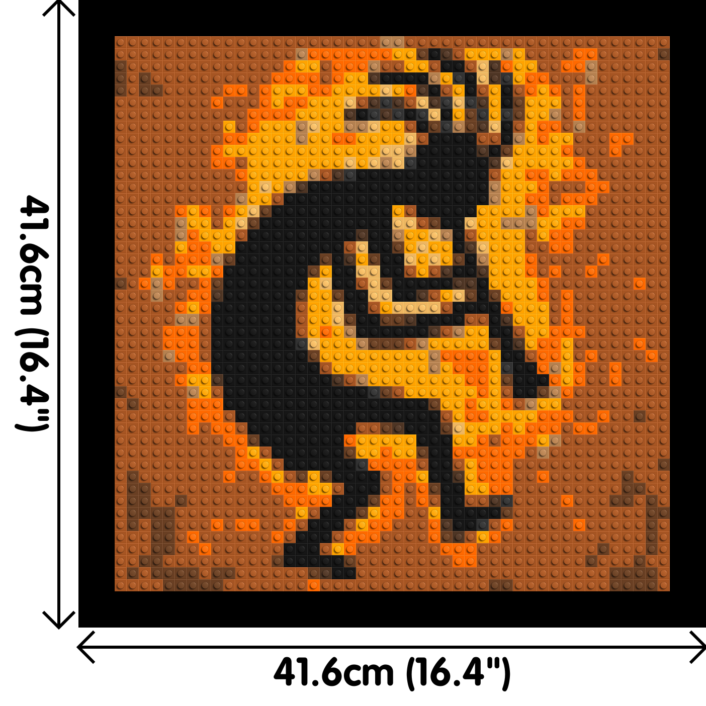 Kokopelli - Brick Art Mosaic Kit 2x2 dimensions with frame