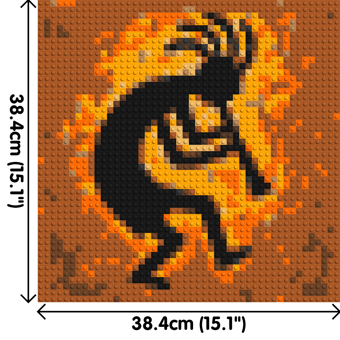 Kokopelli - Brick Art Mosaic Kit 2x2 dimensions