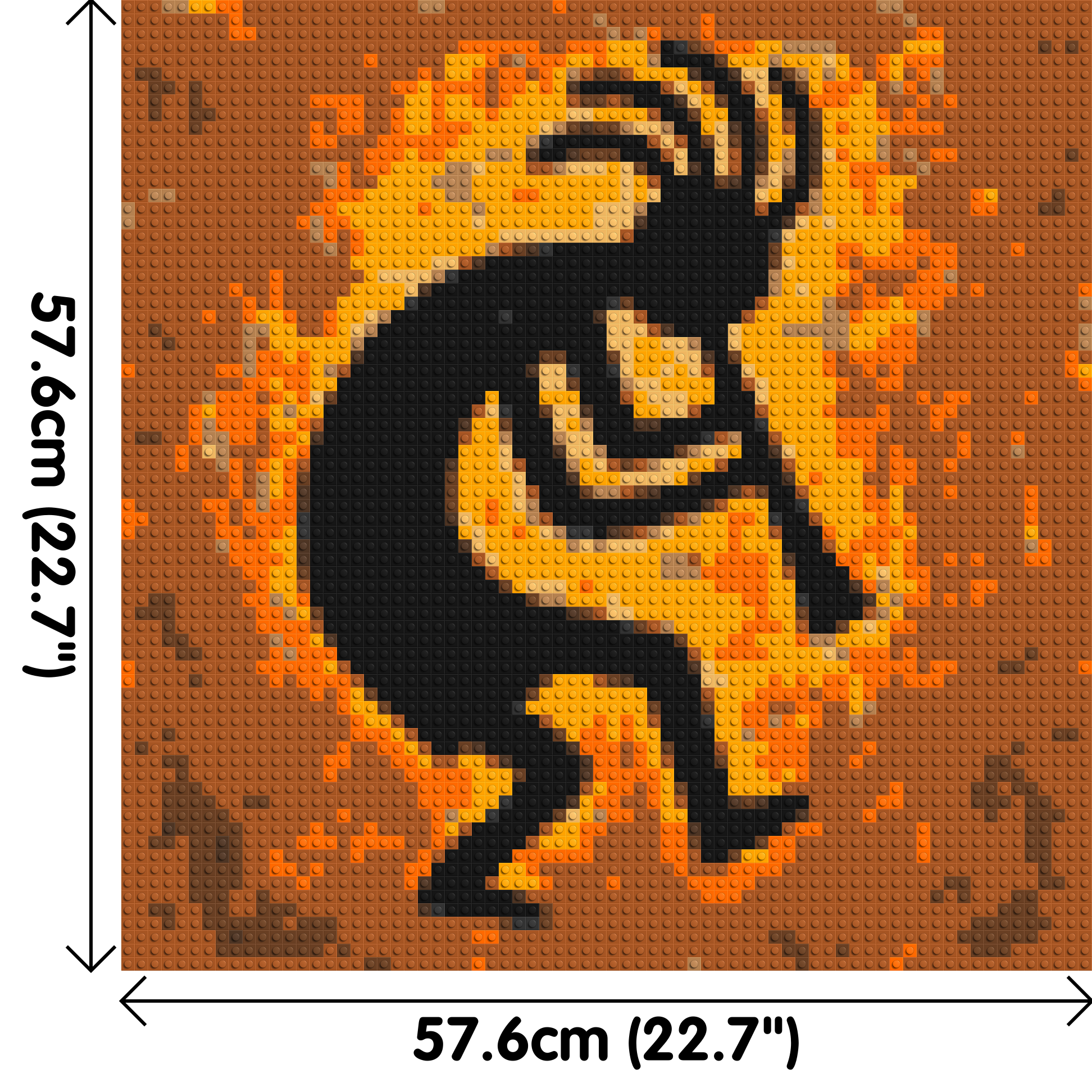 Kokopelli - Brick Art Mosaic Kit 3x3 dimensions