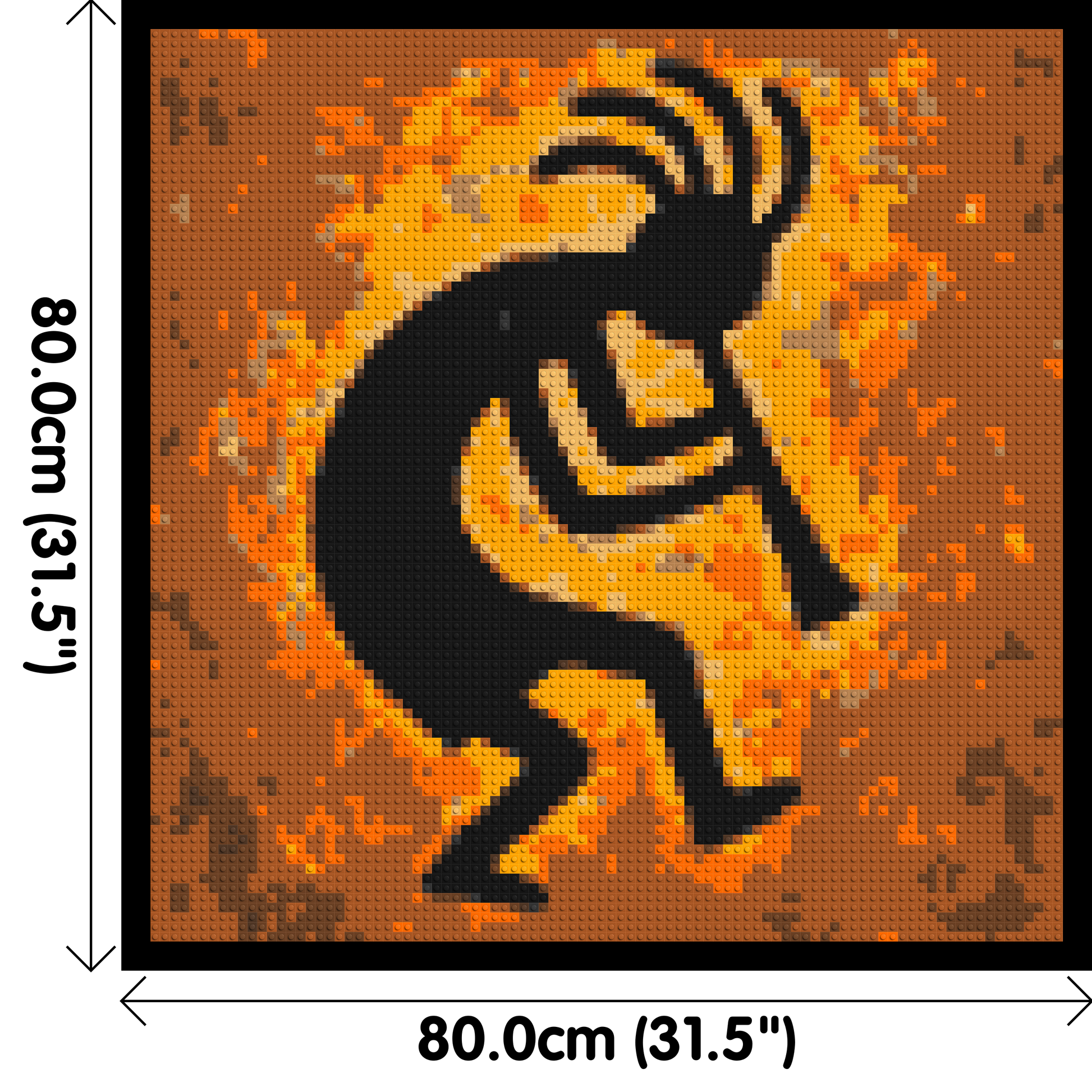 Kokopelli - Brick Art Mosaic Kit 4x4 dimensions with frame