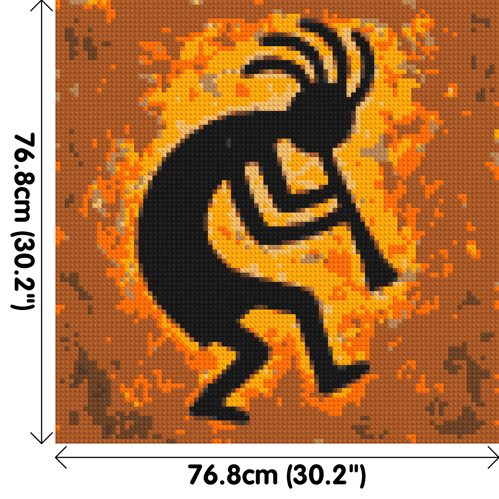 Kokopelli - Brick Art Mosaic Kit 4x4 dimensions