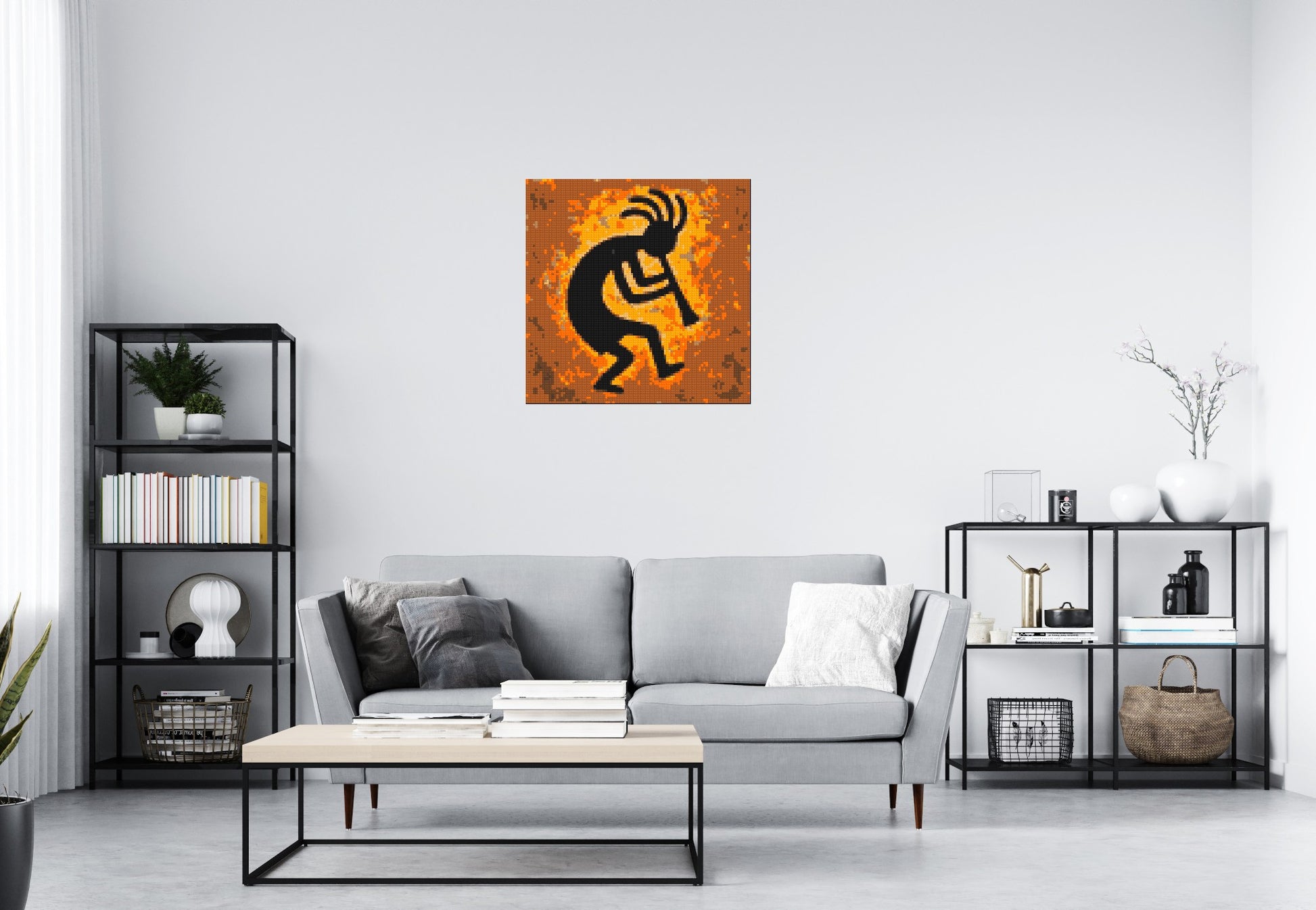 Kokopelli - Brick Art Mosaic Kit 4x4 scene